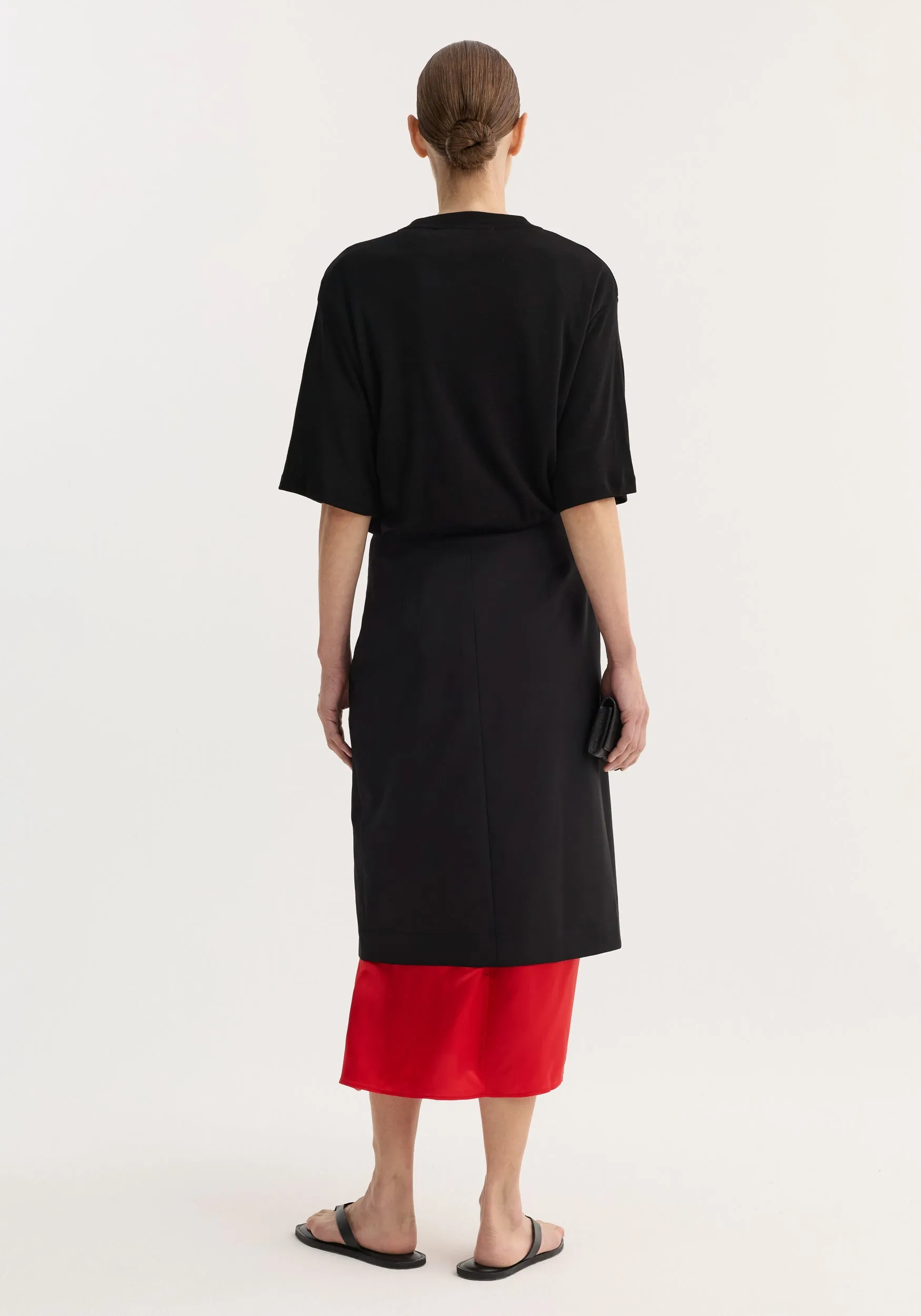 Oversized merino t-shirt | black sold by Rohe product image thumbnail 3
