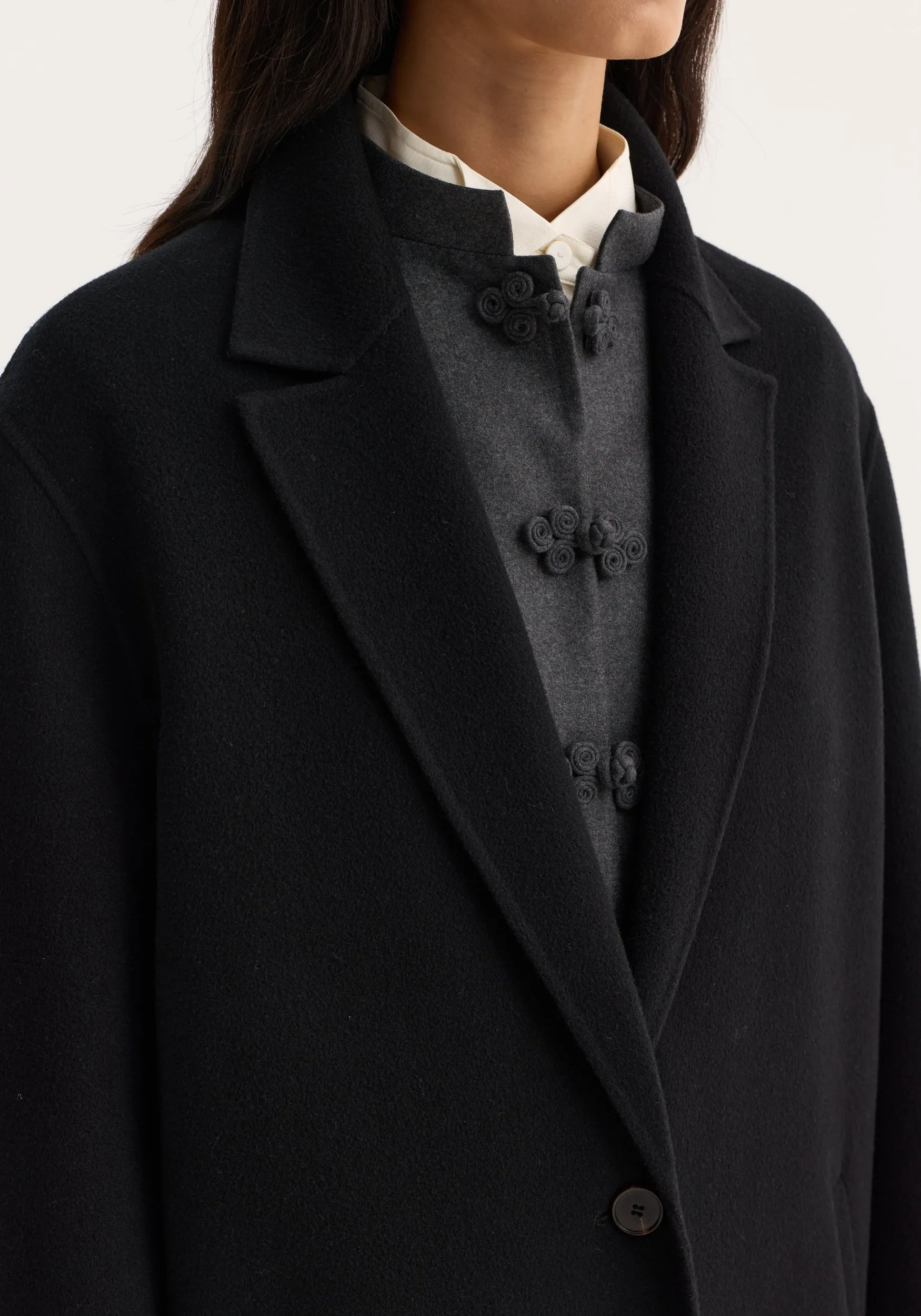 Double-faced coat | black sold by Rohe product image thumbnail 2