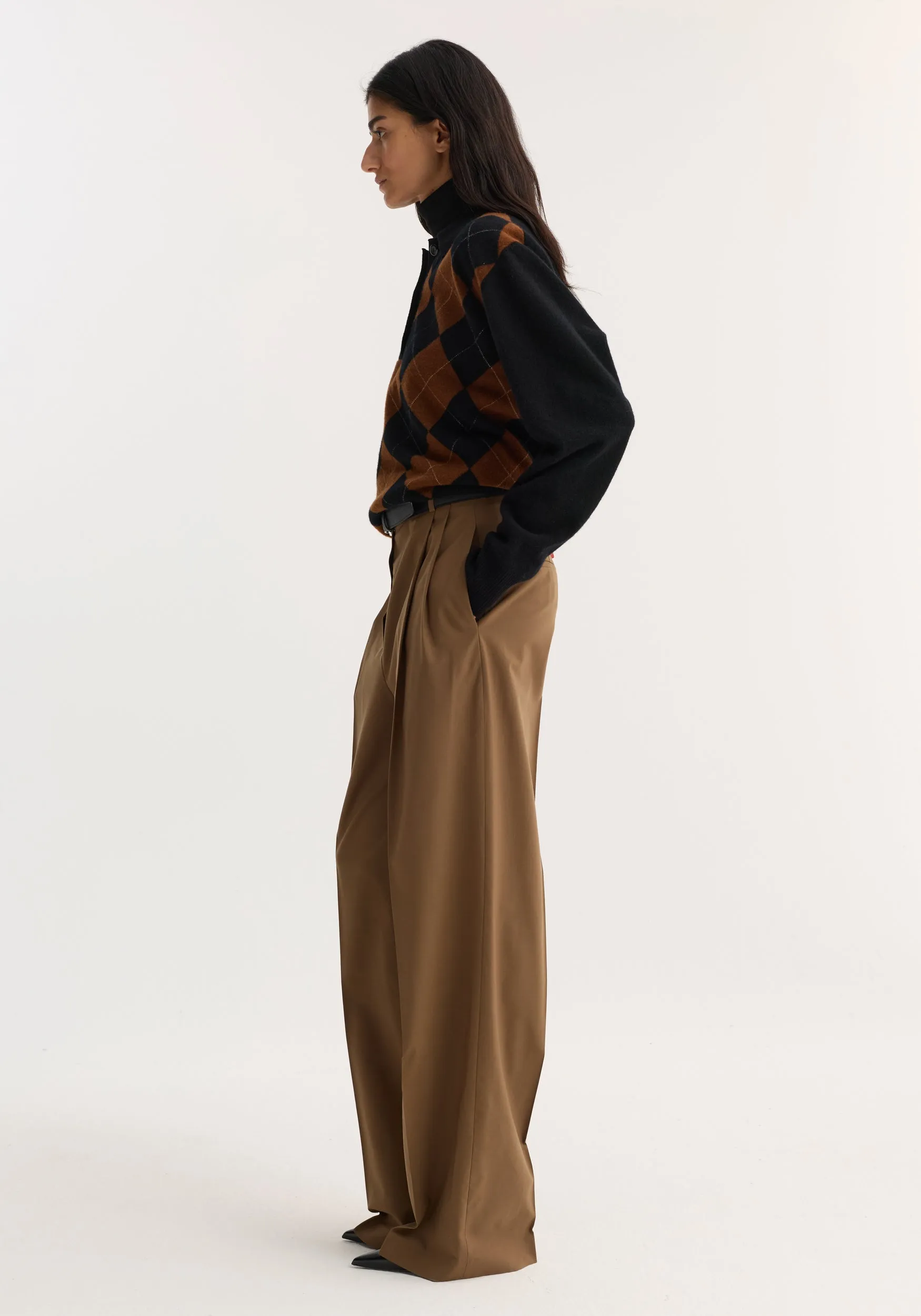 Mid-waist tailored trousers | mocha sold by Rohe product image thumbnail 3
