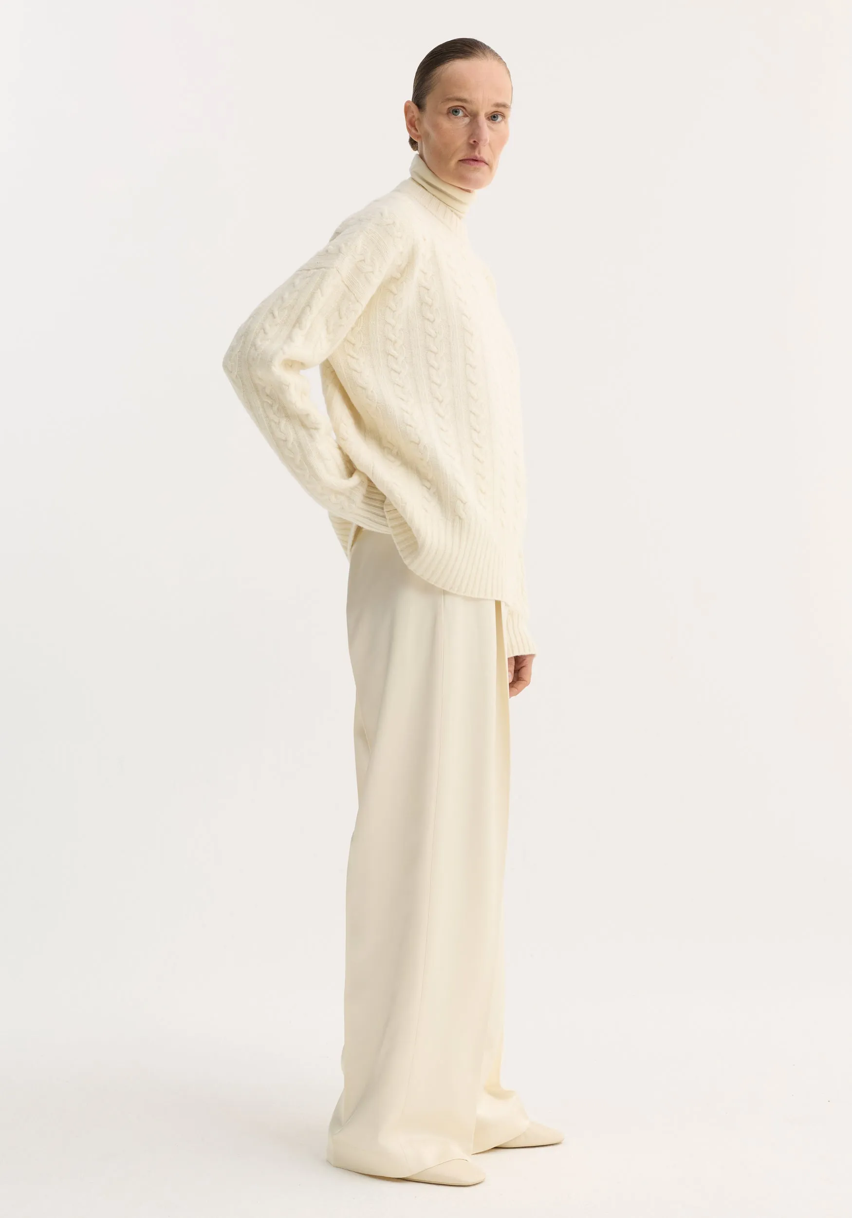 Cable knit jumper | off white sold by Rohe product image thumbnail 4