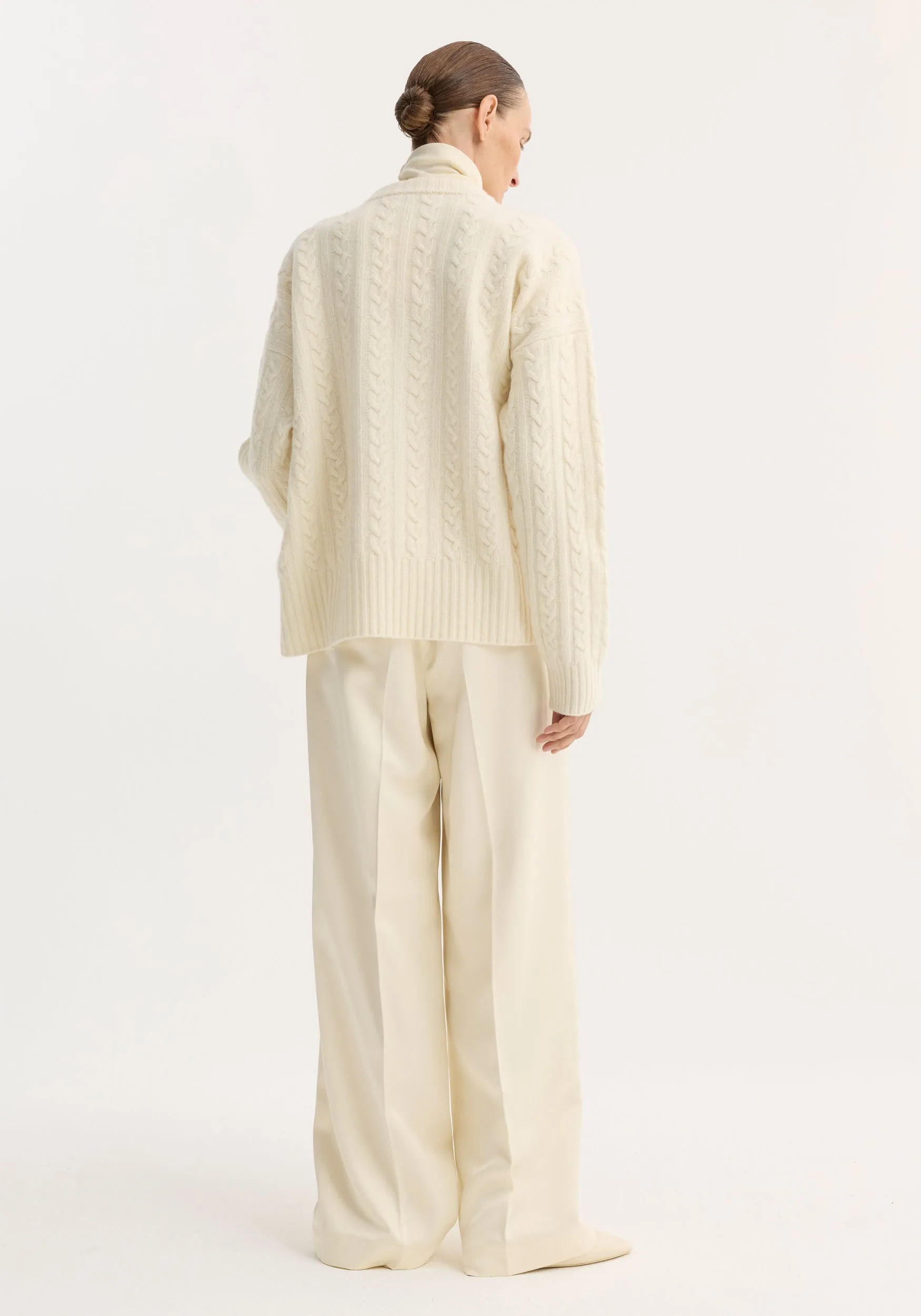 Cable knit jumper | off white sold by Rohe product image thumbnail 5