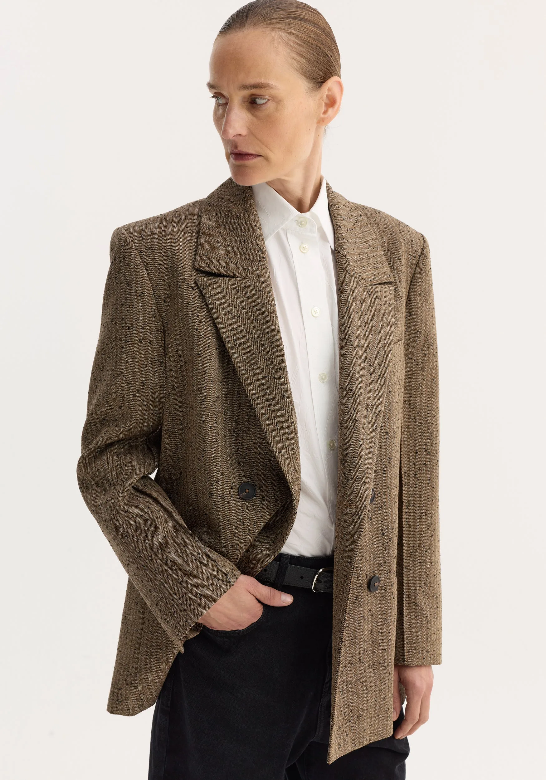 Double breasted blazer | herringbone sold by Rohe product image thumbnail 2