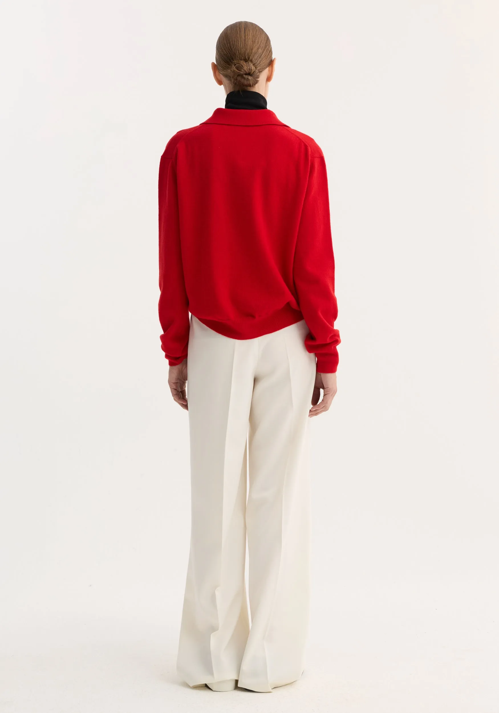 Wool cashmere polo | red sold by Rohe product image thumbnail 5