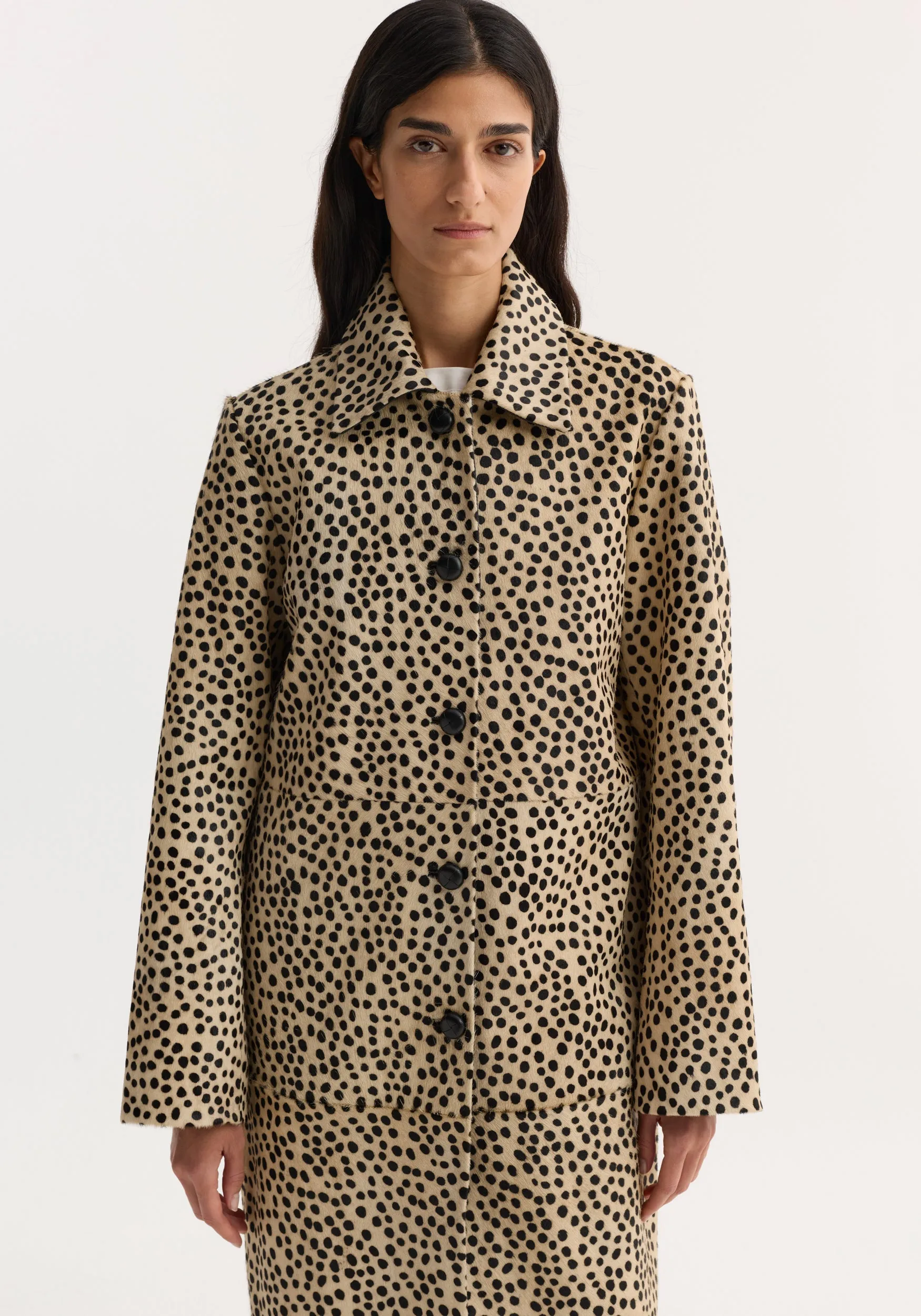 Pony hair coat | cheetah sold by Rohe product image thumbnail 3
