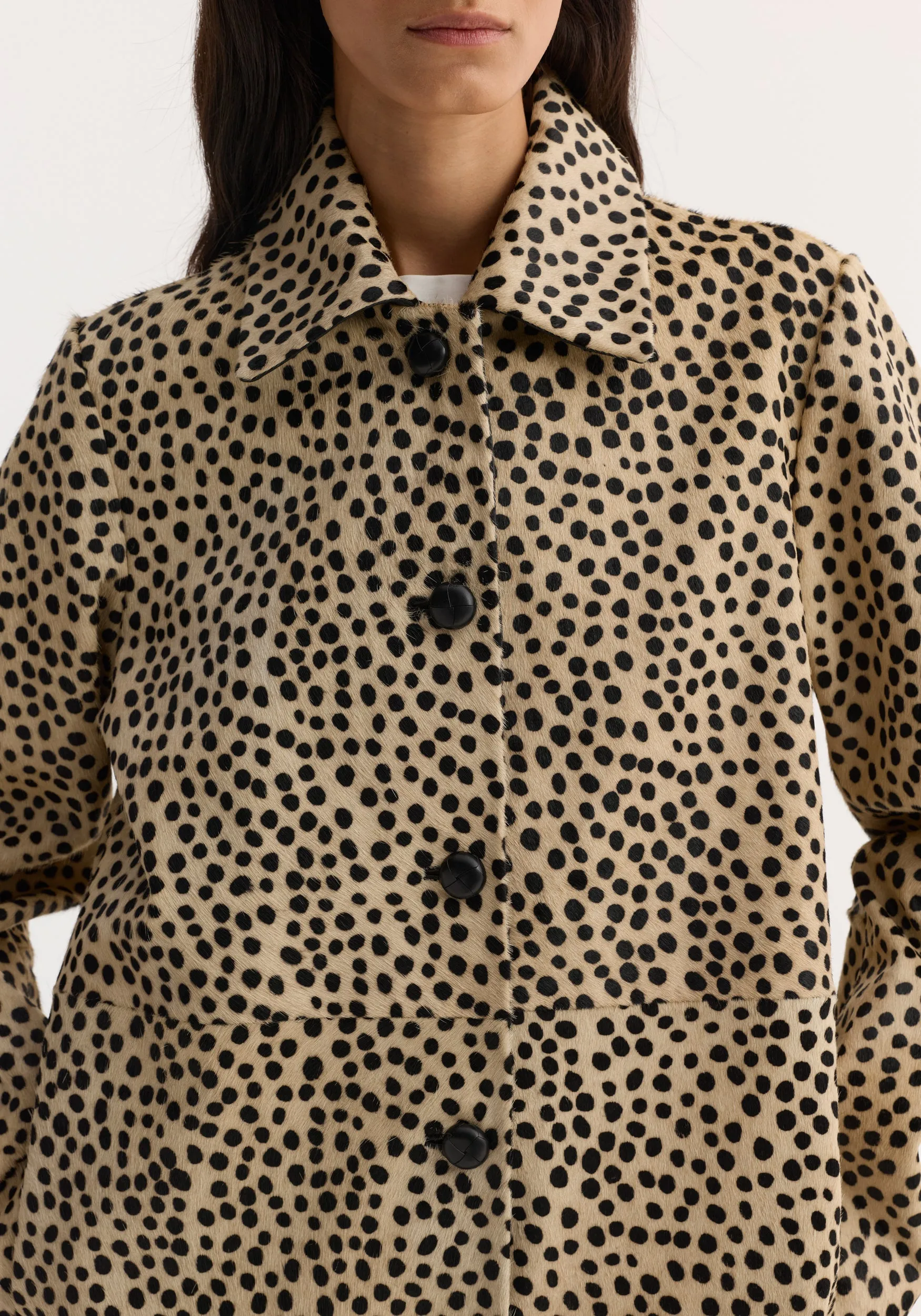 Pony hair coat | cheetah sold by Rohe product image thumbnail 4