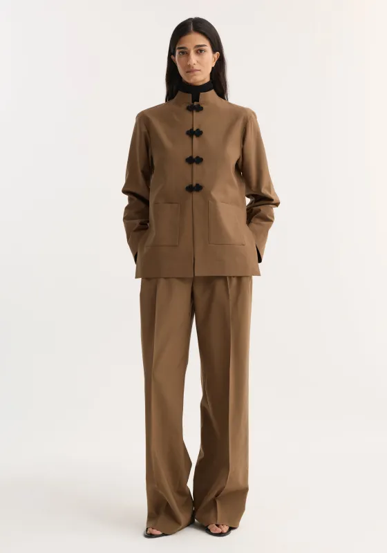 Pankou closure jacket | mocha made by Rohe