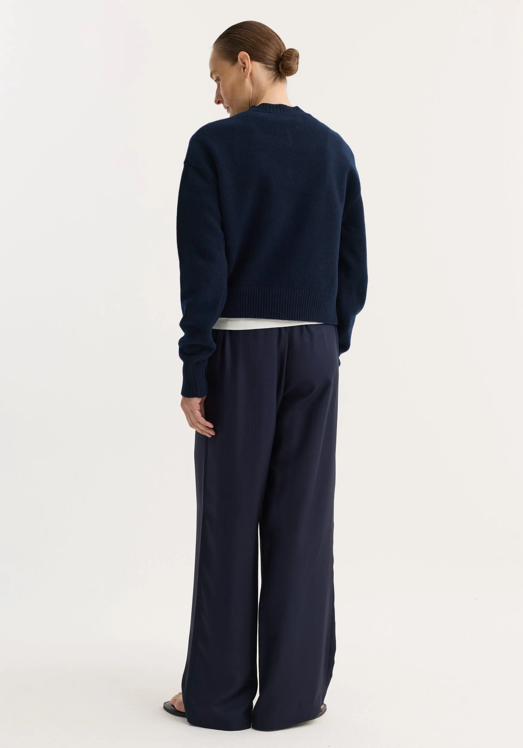 Short boiled cardigan | navy sold by Rohe product image thumbnail 5