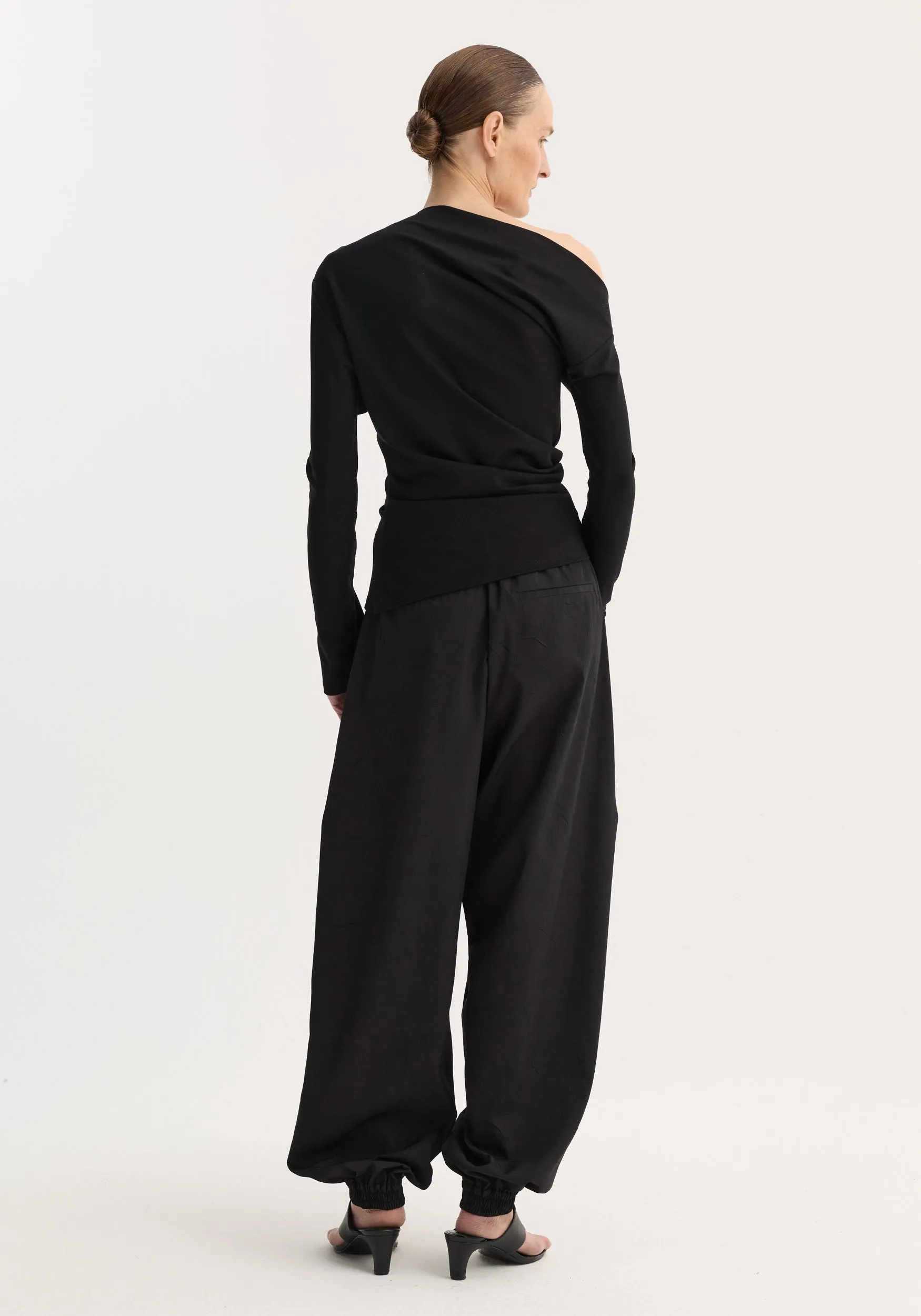 Twisted jersey top | black sold by Rohe product image thumbnail 5
