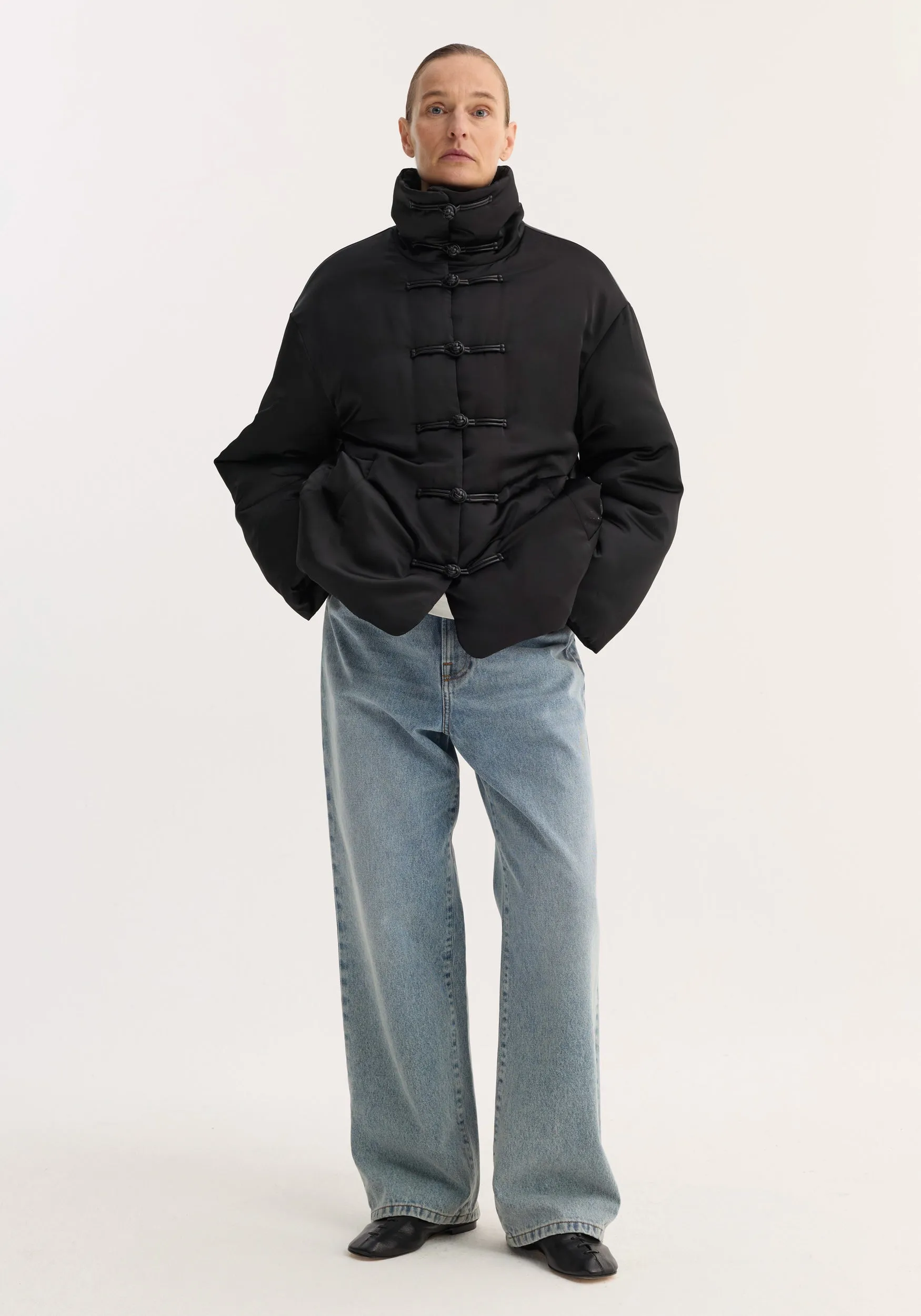 Padded puffer jacket | black sold by Rohe