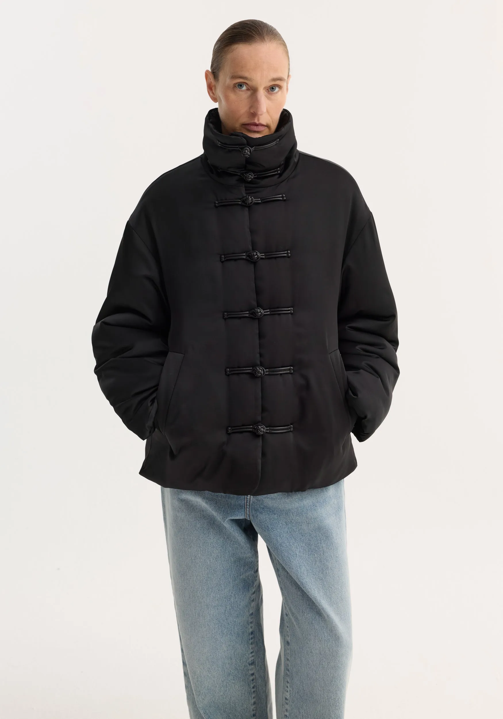 Padded puffer jacket | black sold by Rohe product image thumbnail 3