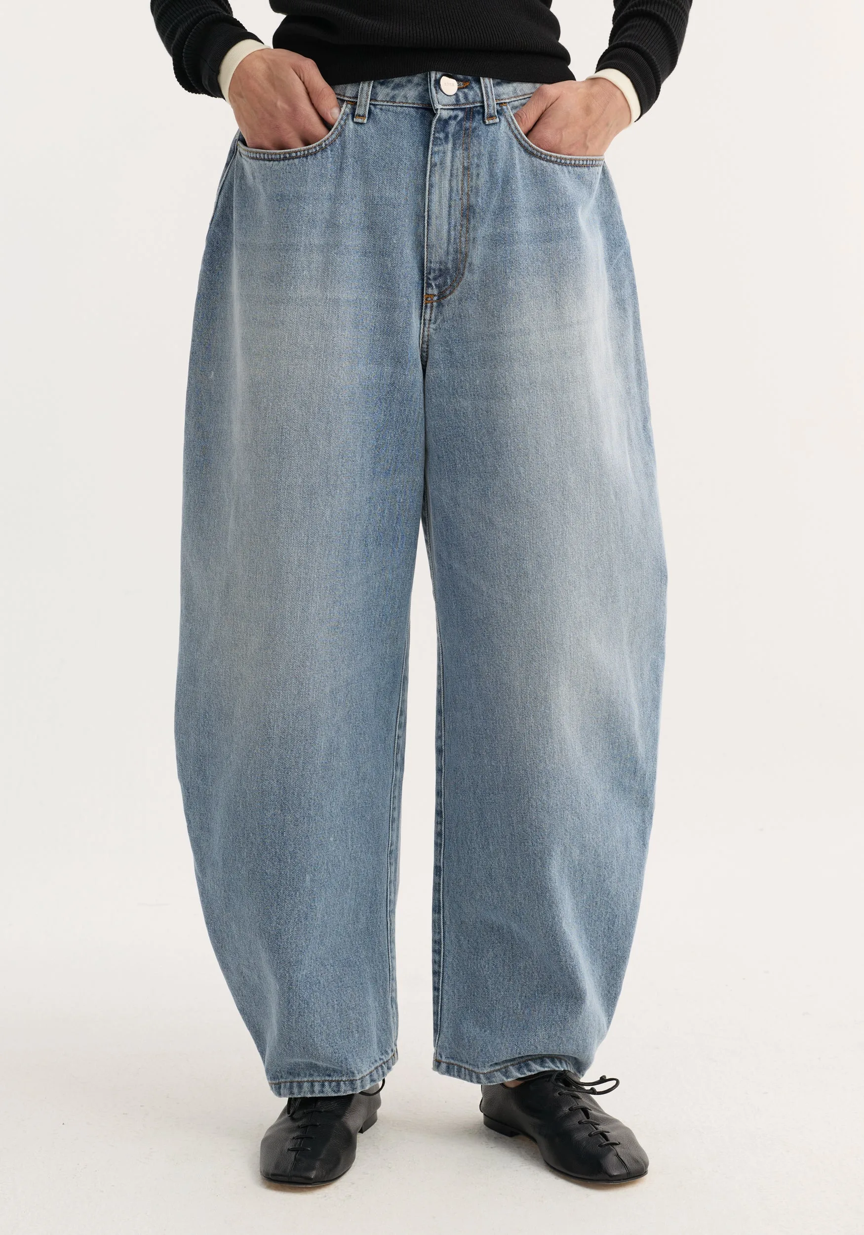 Sculptural denim trousers | classic blue sold by Rohe product image thumbnail 2