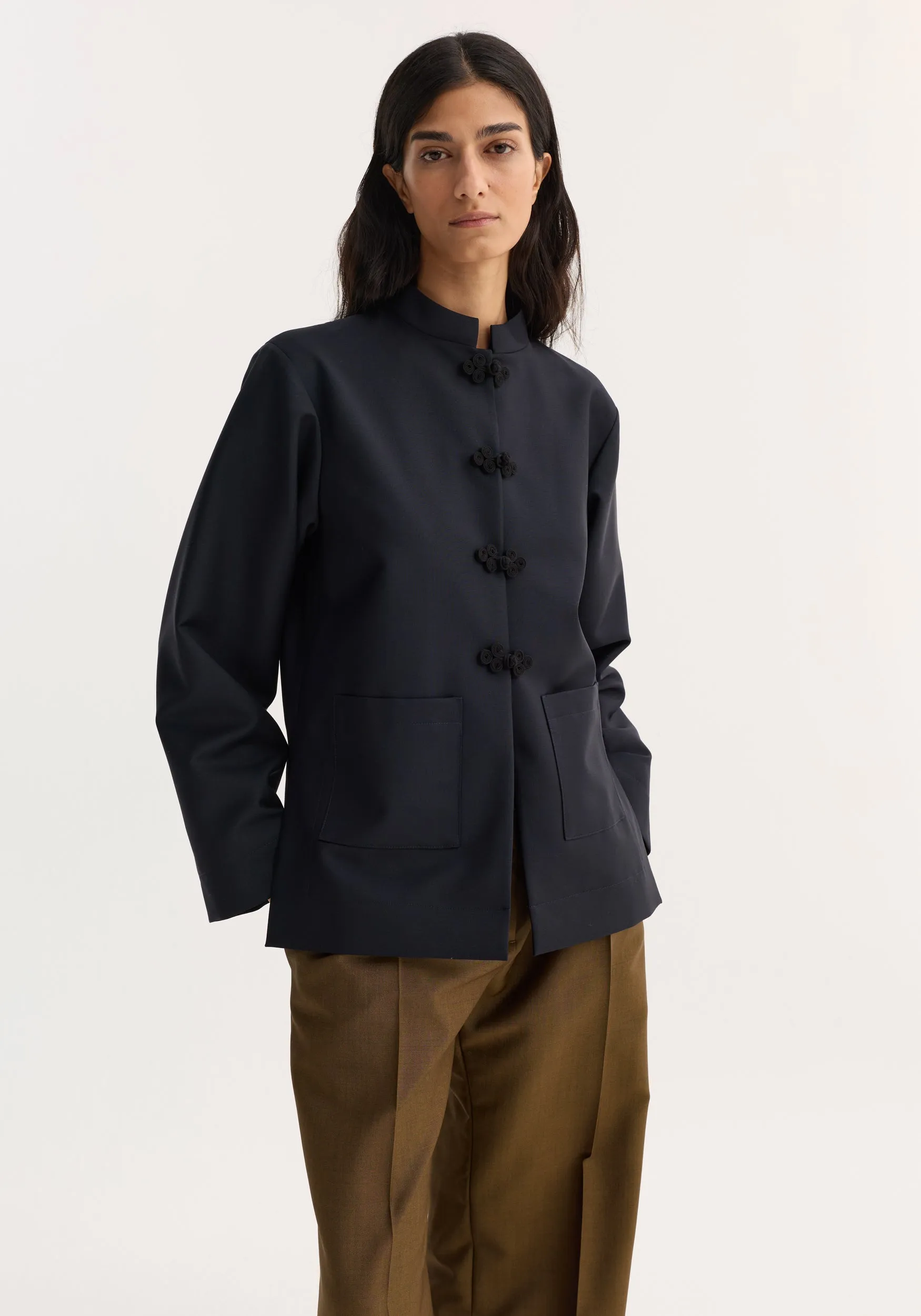 Pankou closure jacket | navy sold by Rohe product image thumbnail 2