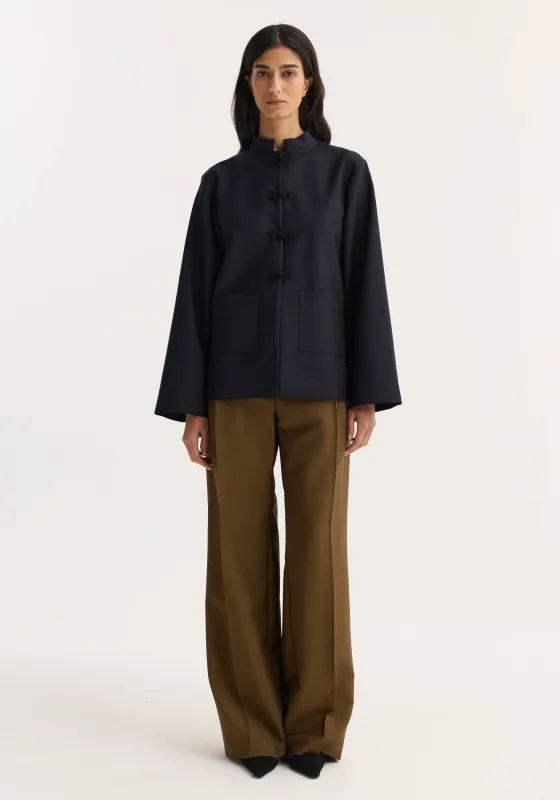 Pankou closure jacket | navy made by Rohe