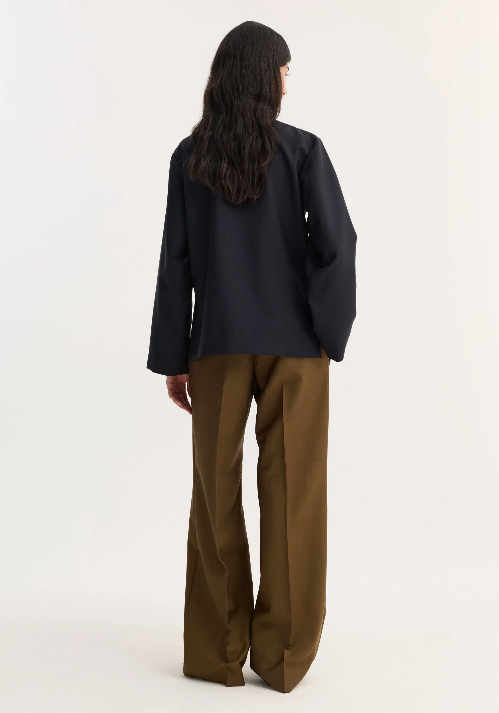 Pankou closure jacket | navy sold by Rohe product image thumbnail 5