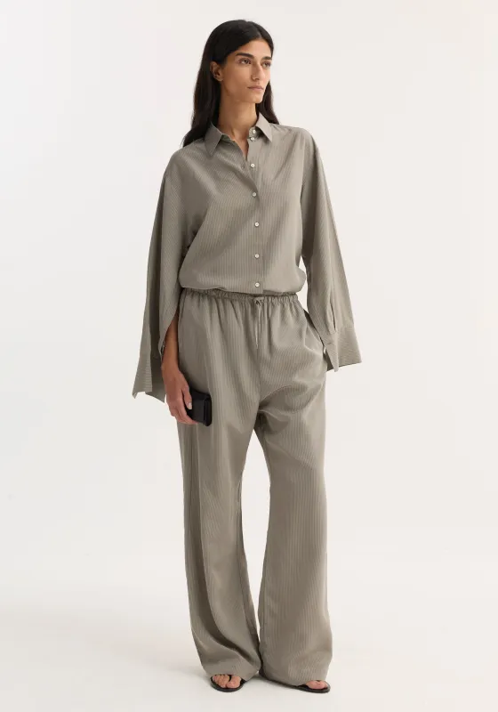 Relaxed fit trousers | light grey stripe sold by Rohe