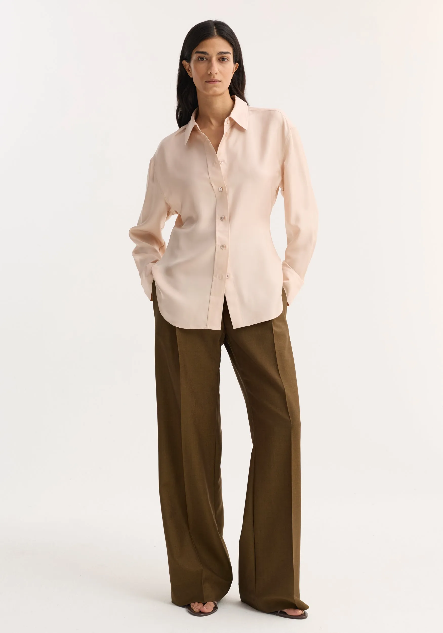 Silk shaped shirt | rose sold by Rohe product image thumbnail 3