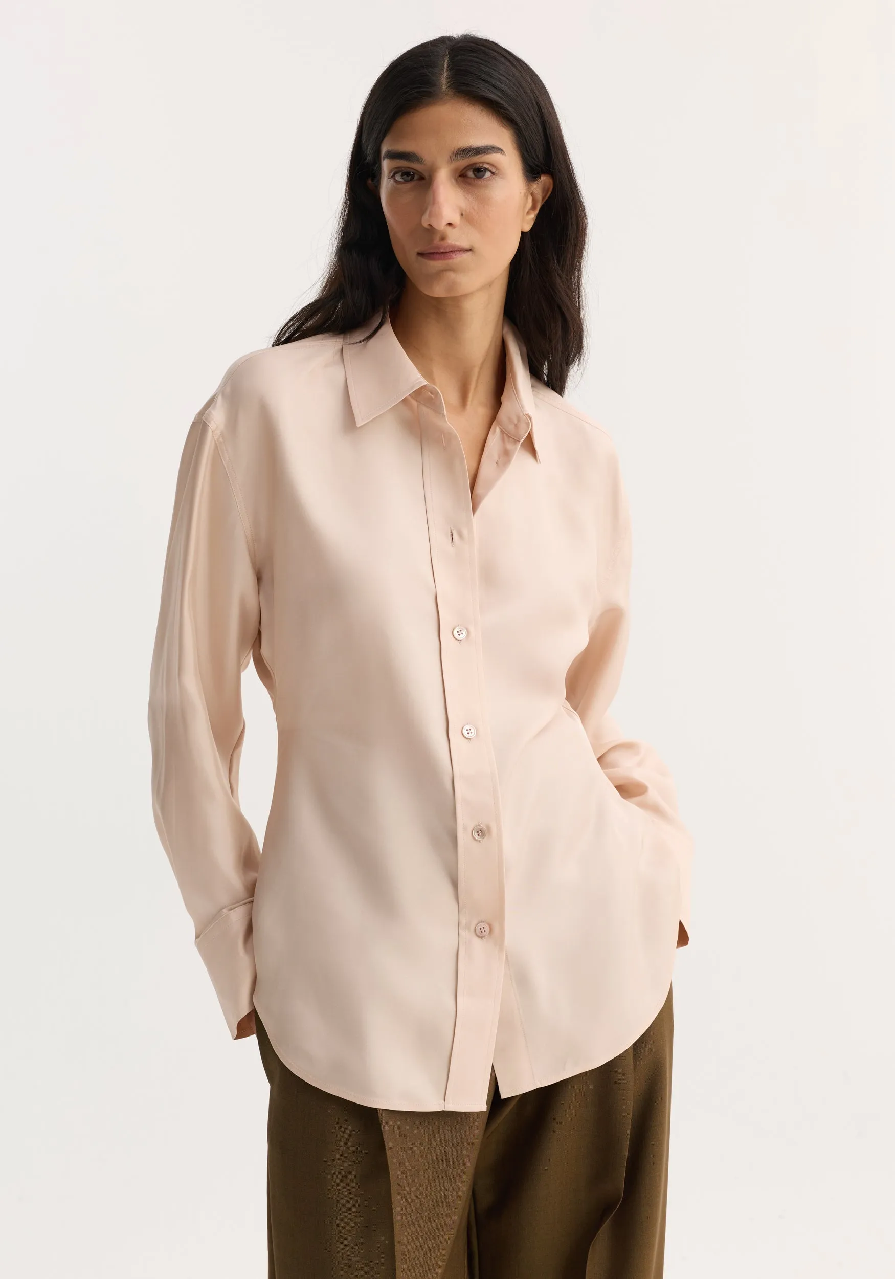 Silk shaped shirt | rose sold by Rohe product image thumbnail 2