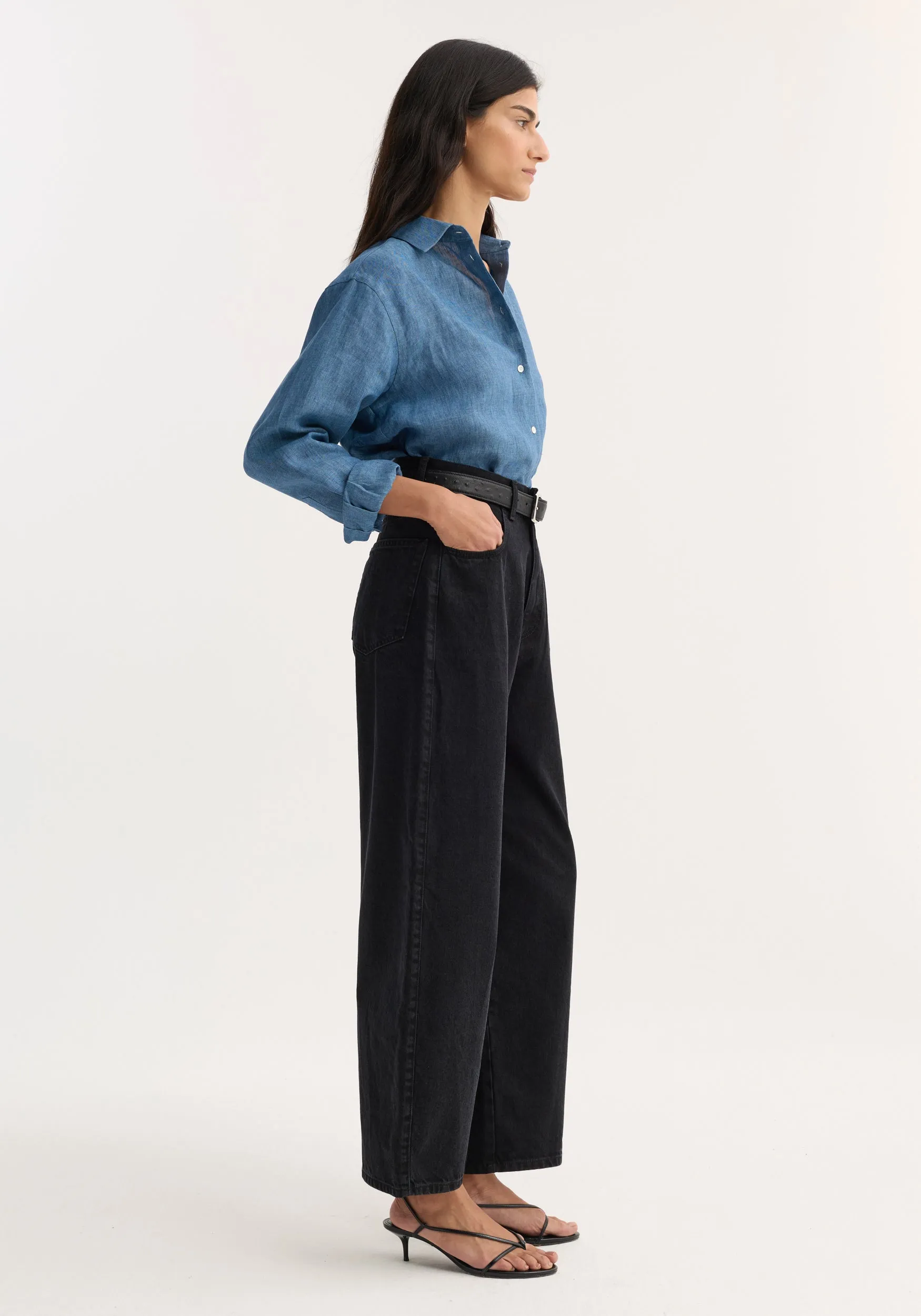 Barrel leg denim | black sold by Rohe product image thumbnail 2