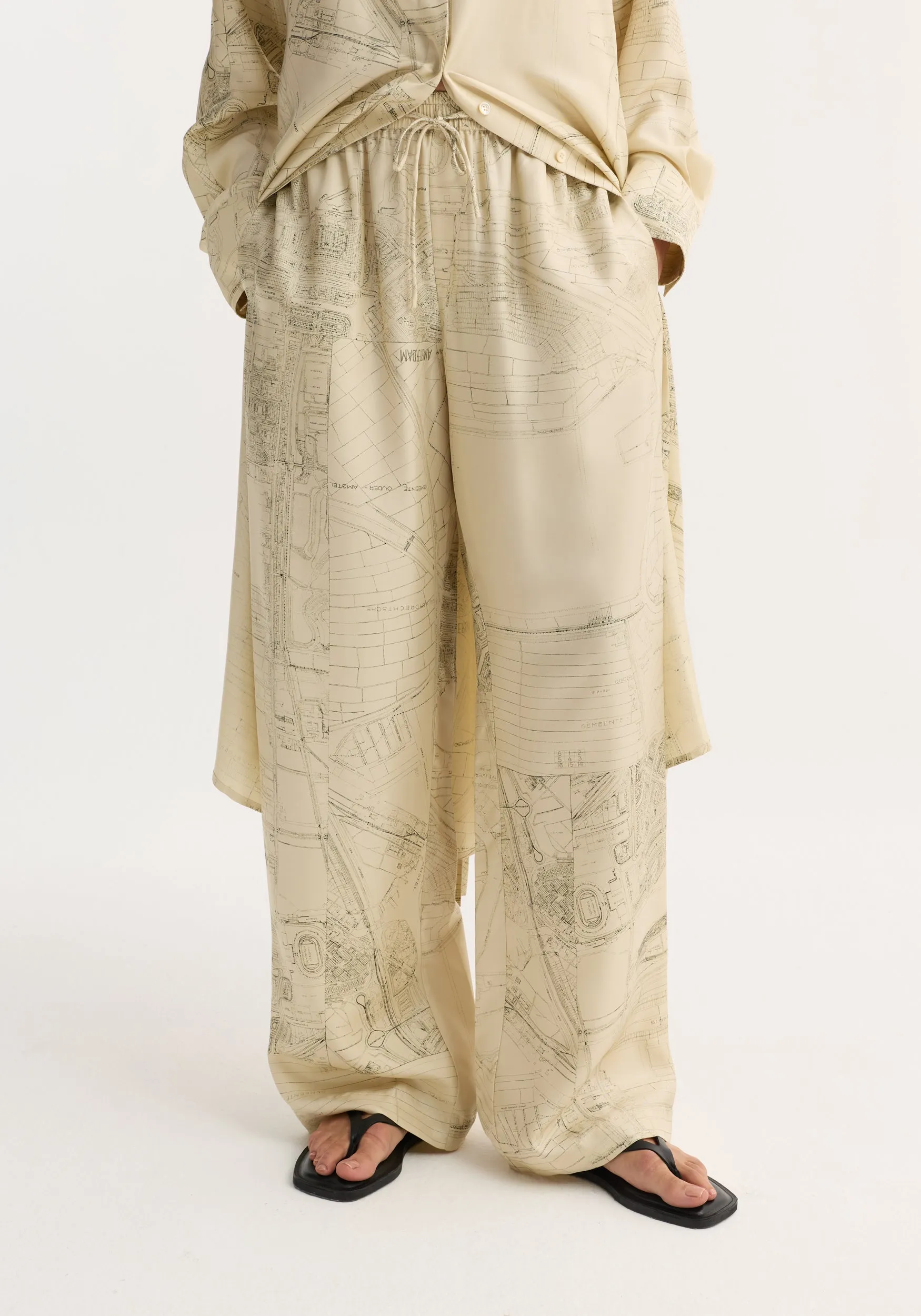 Wide leg silk trousers | Amsterdam sold by Rohe product image thumbnail 2