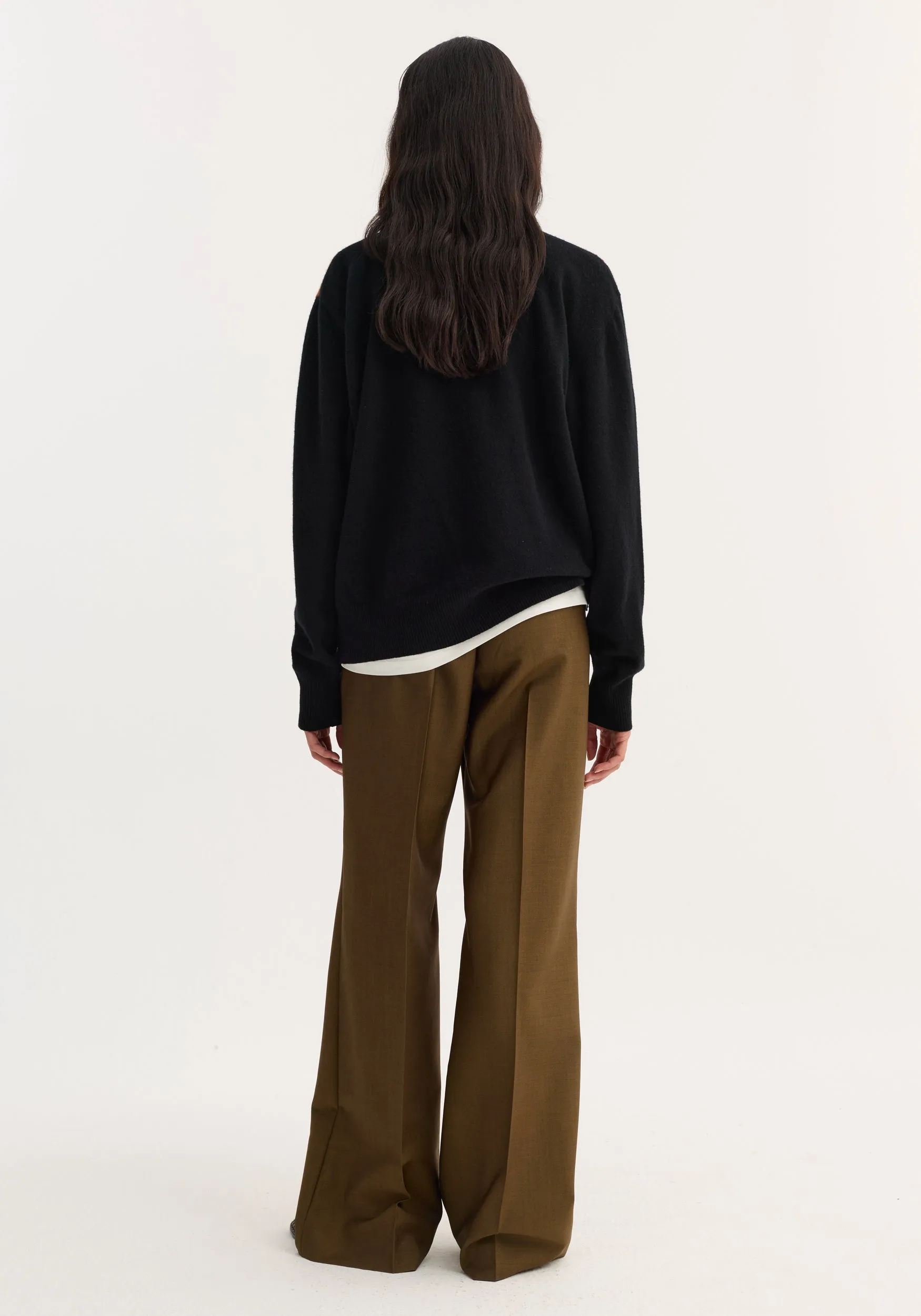 Compact knitted check polo | black rust check sold by Rohe product image thumbnail 5