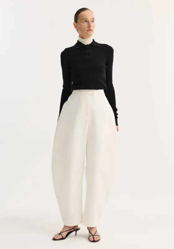 Sculptural trousers | paper white sold by Rohe