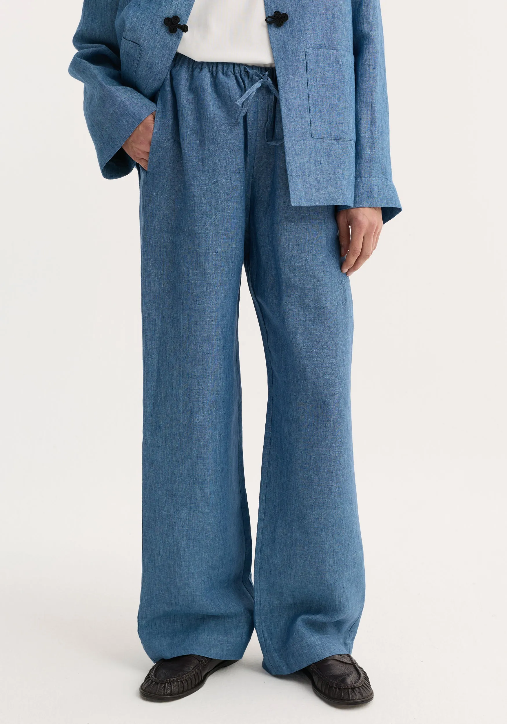 Relaxed fit trousers | ocean blue sold by Rohe product image thumbnail 2