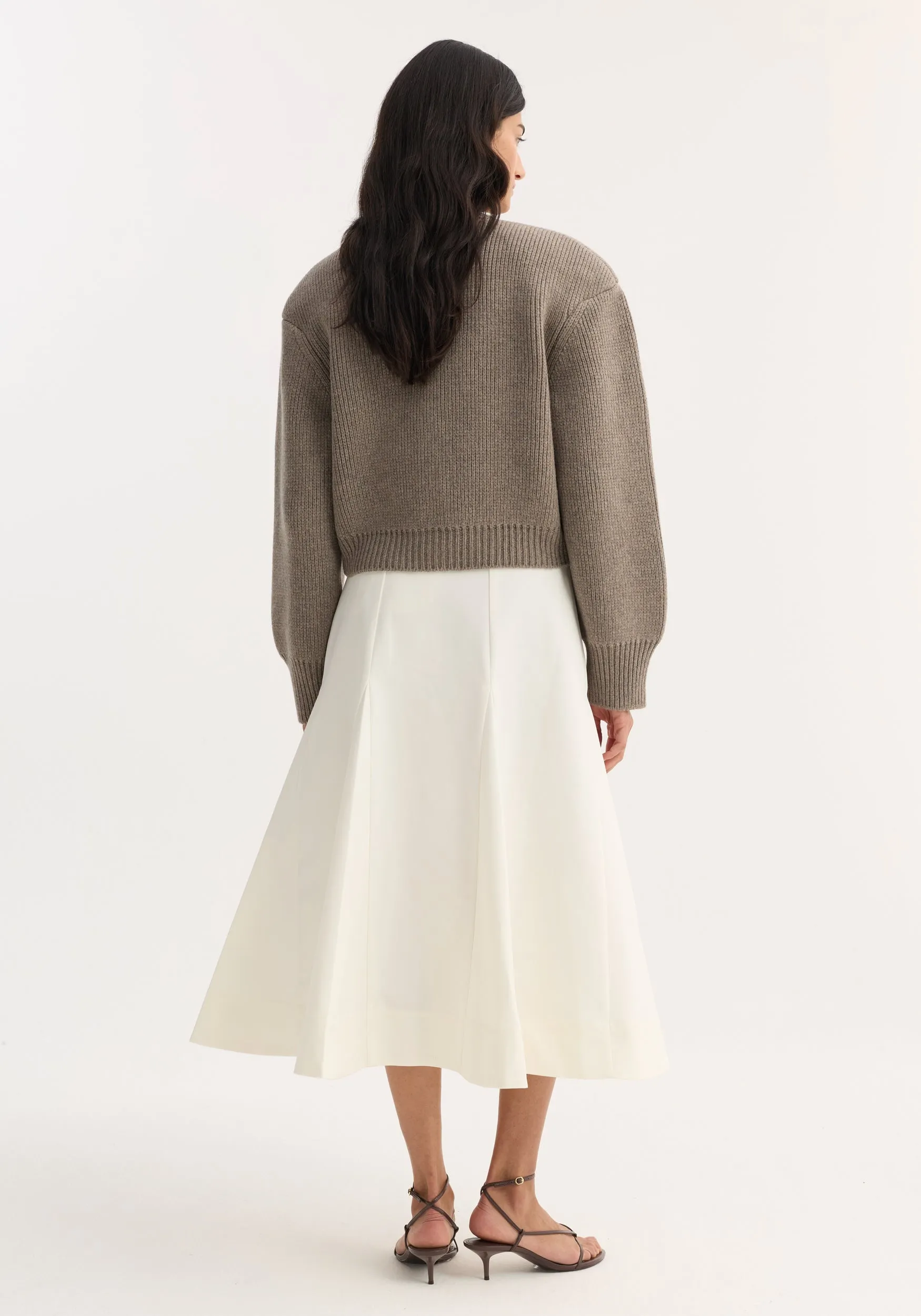 Sculptural cotton skirt | paper white sold by Rohe product image thumbnail 4