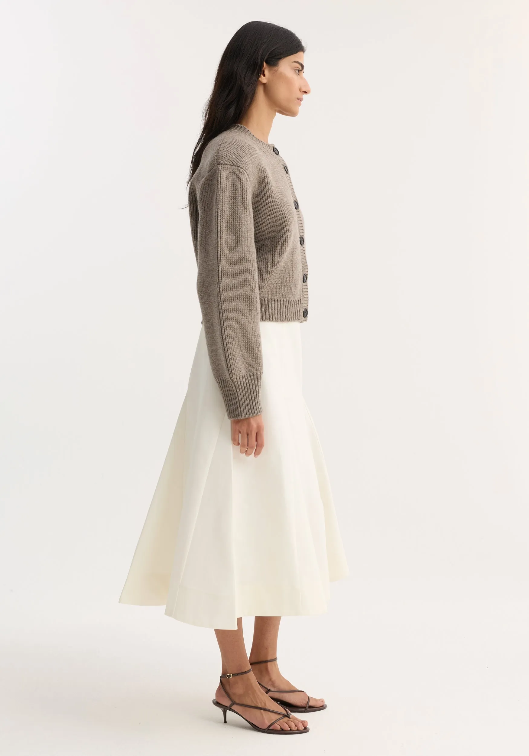 Sculptural cotton skirt | paper white sold by Rohe product image thumbnail 3