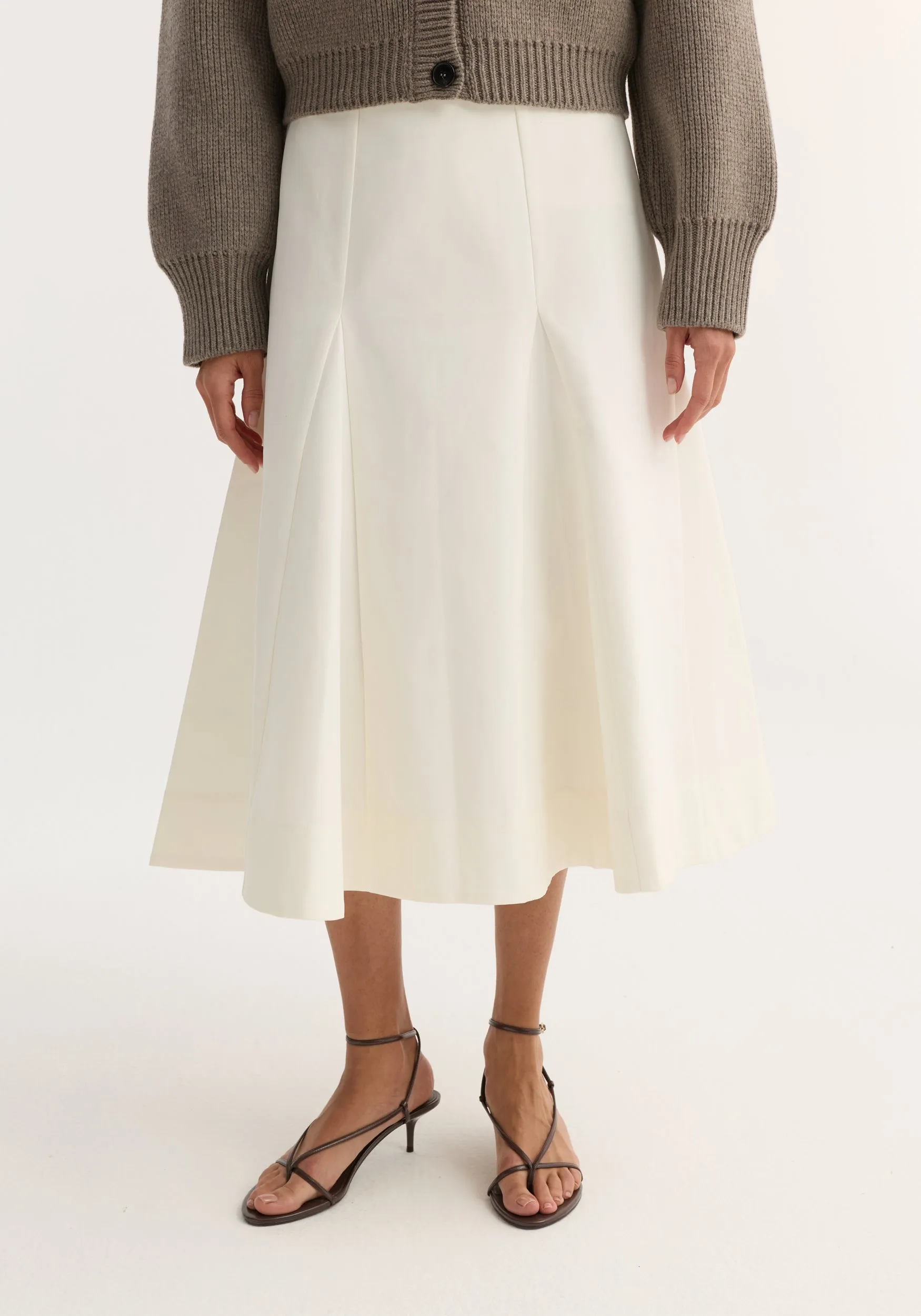Sculptural cotton skirt | paper white sold by Rohe product image thumbnail 2