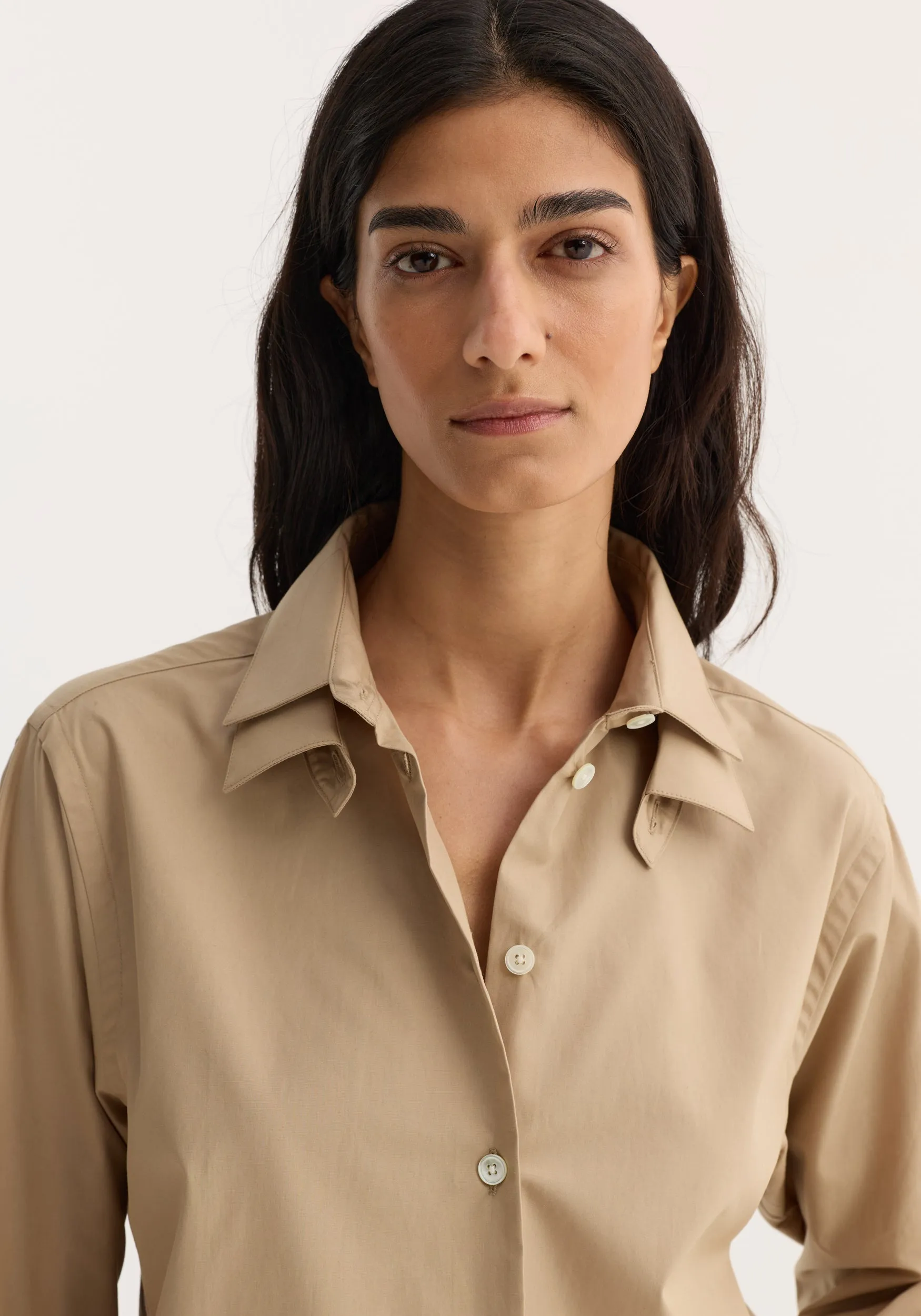 Double collar shirt | wheat sold by Rohe product image thumbnail 4