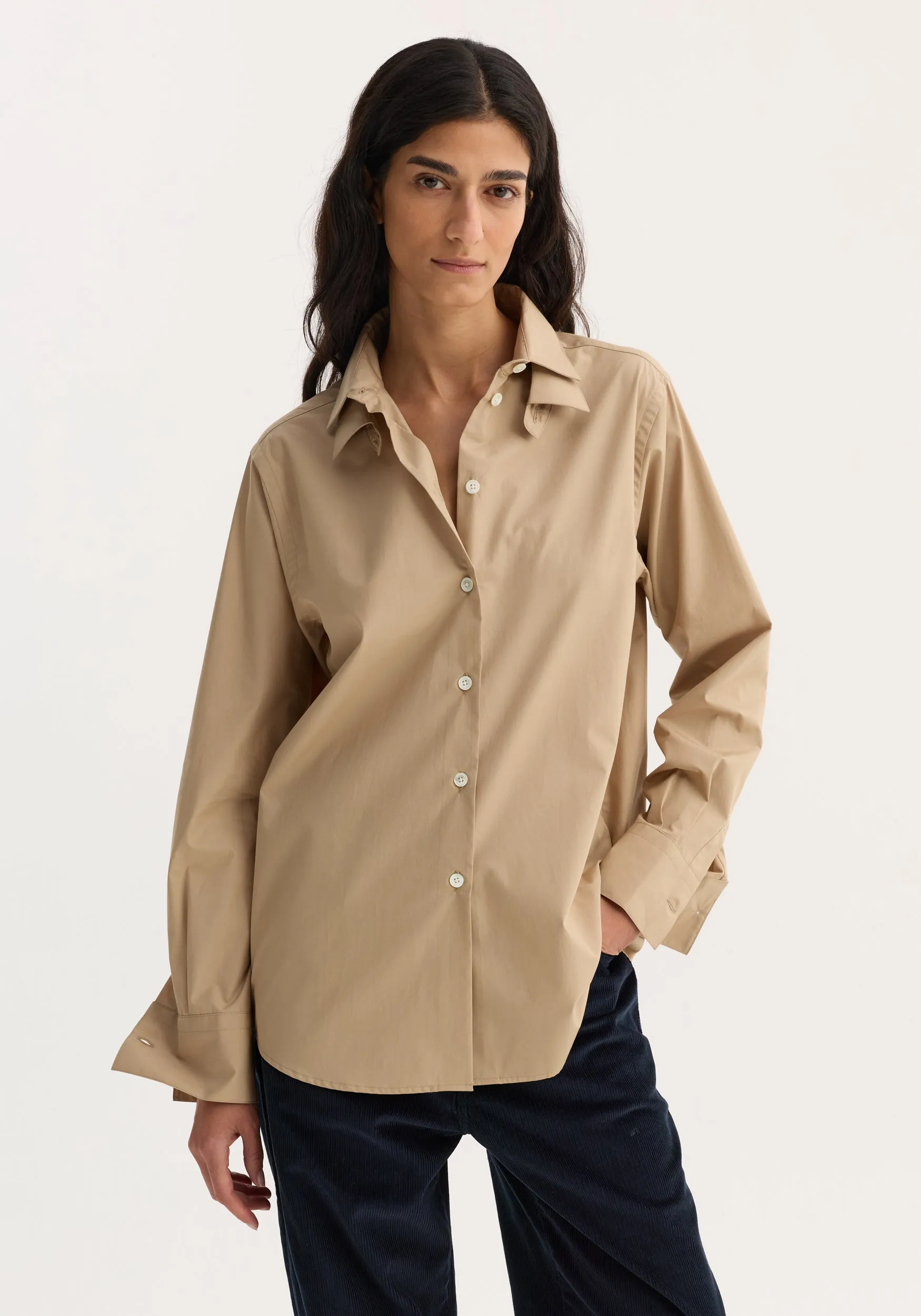 Double collar shirt | wheat sold by Rohe product image thumbnail 2