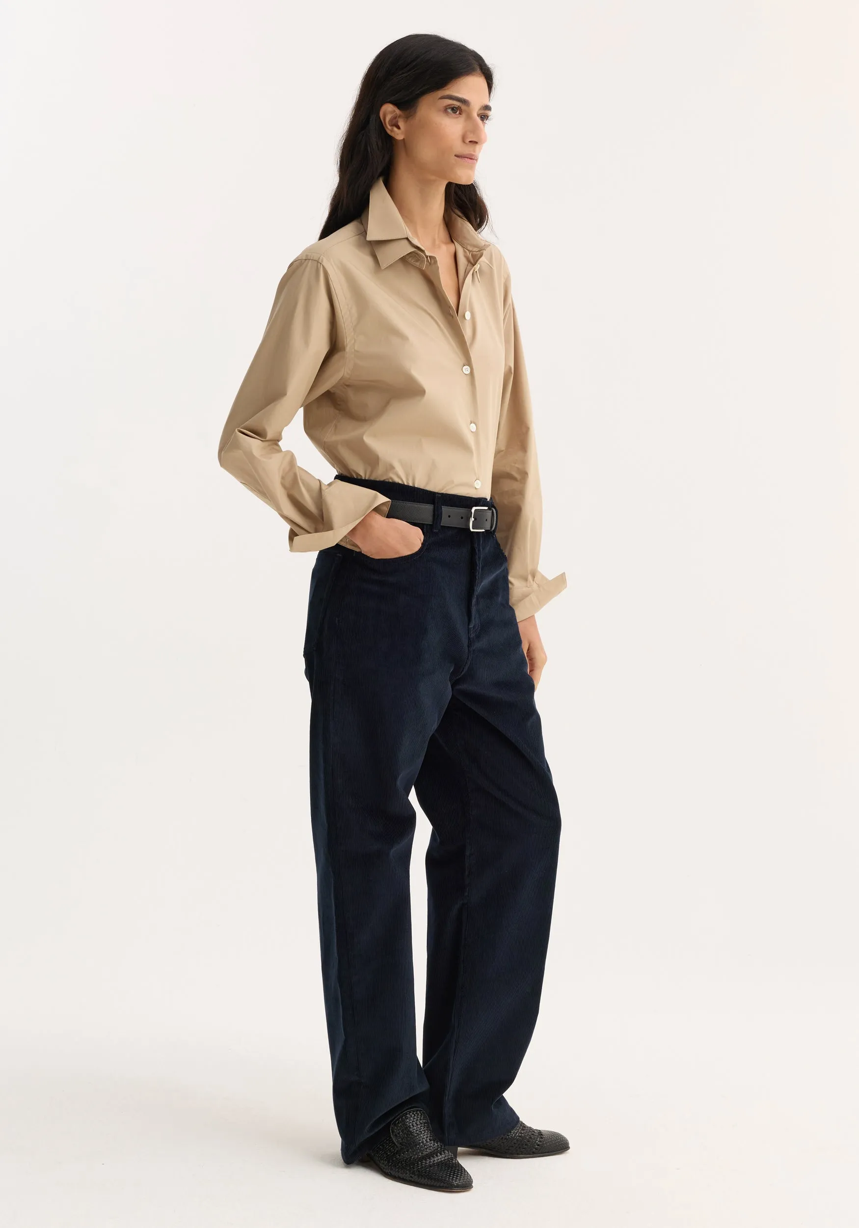 Double collar shirt | wheat sold by Rohe product image thumbnail 5