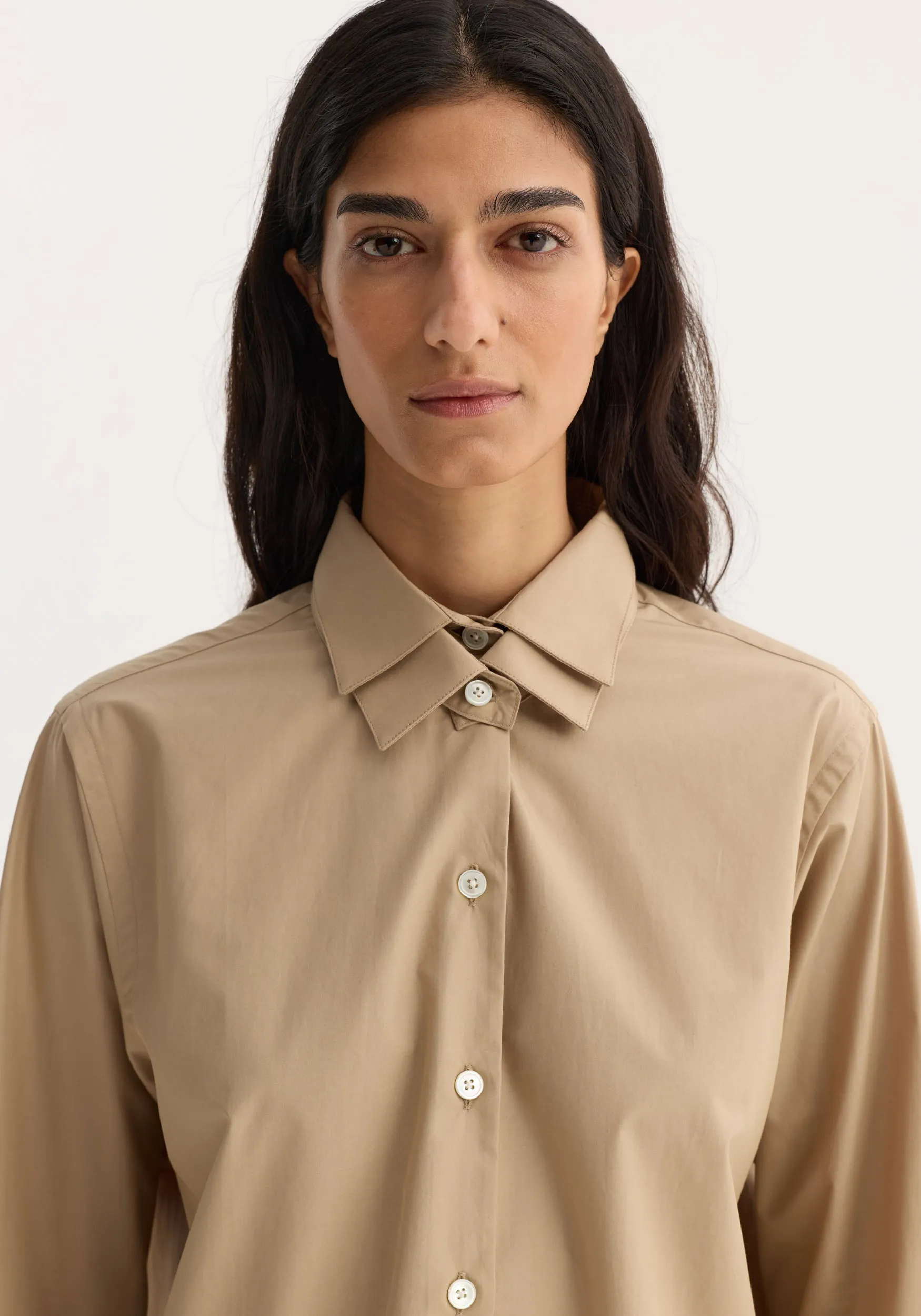 Double collar shirt | wheat sold by Rohe product image thumbnail 3