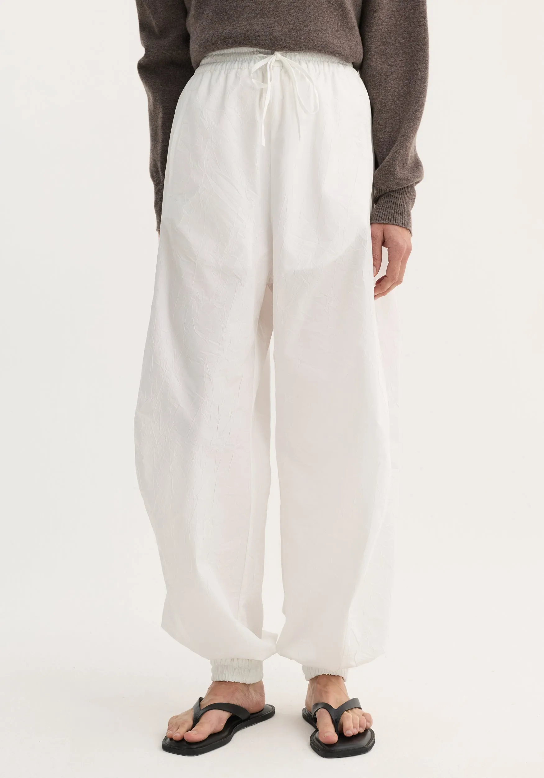 Balloon track pants | optic white sold by Rohe product image thumbnail 2