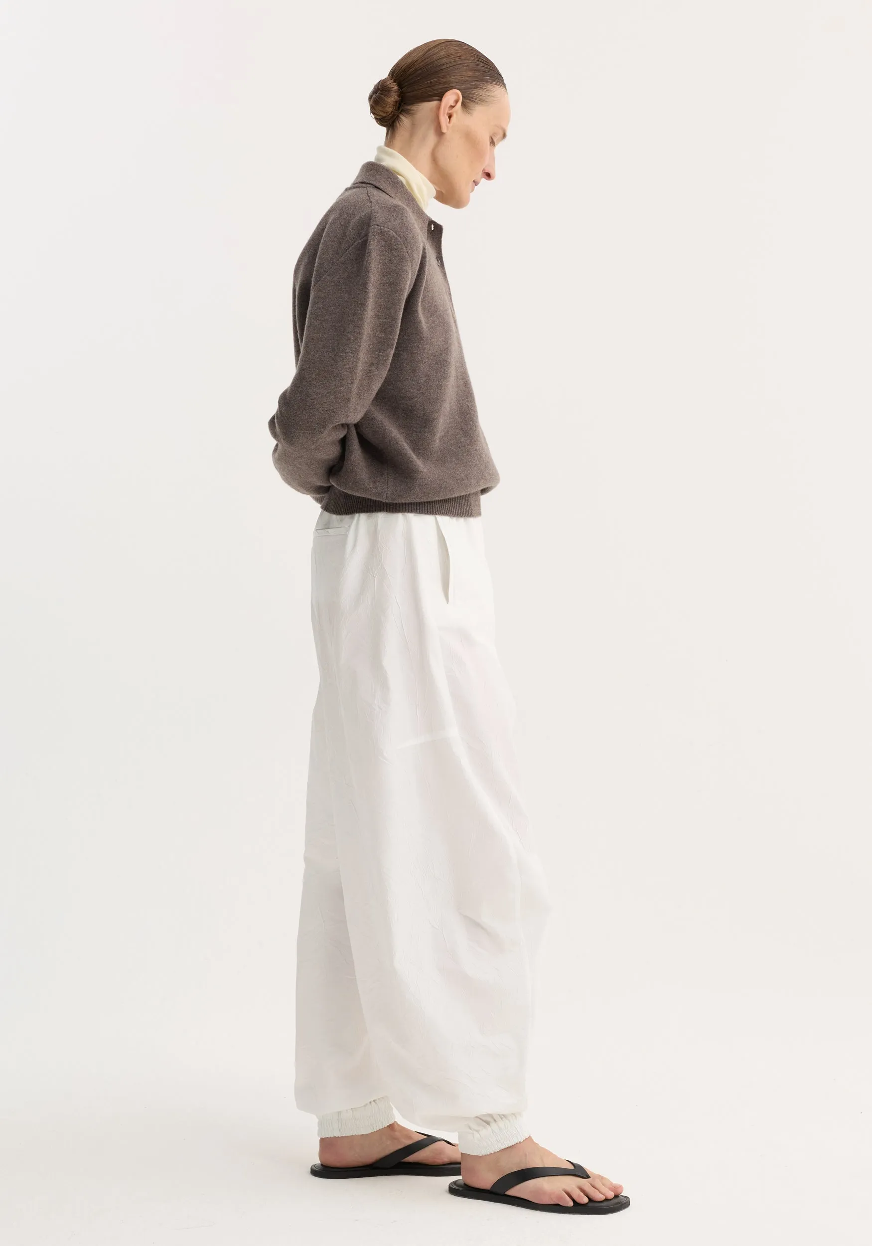 Balloon track pants | optic white sold by Rohe product image thumbnail 3