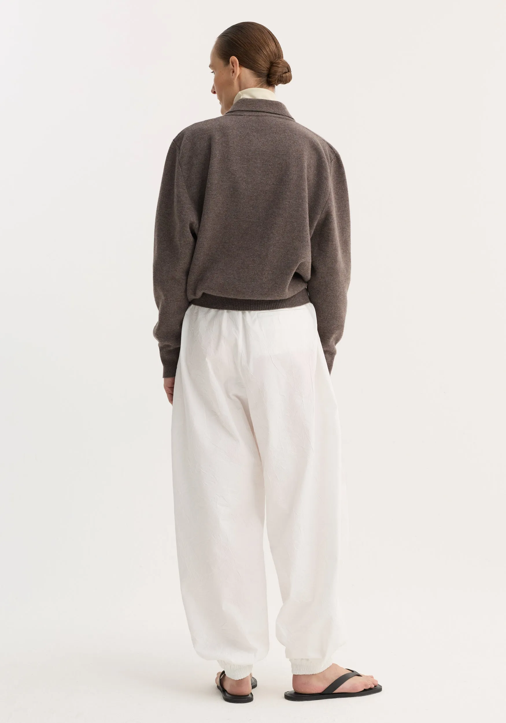 Balloon track pants | optic white sold by Rohe product image thumbnail 4