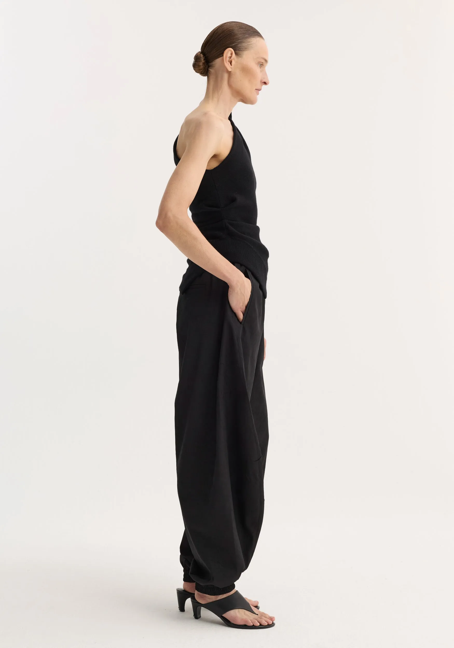 Off-shoulder top | black sold by Rohe product image thumbnail 3