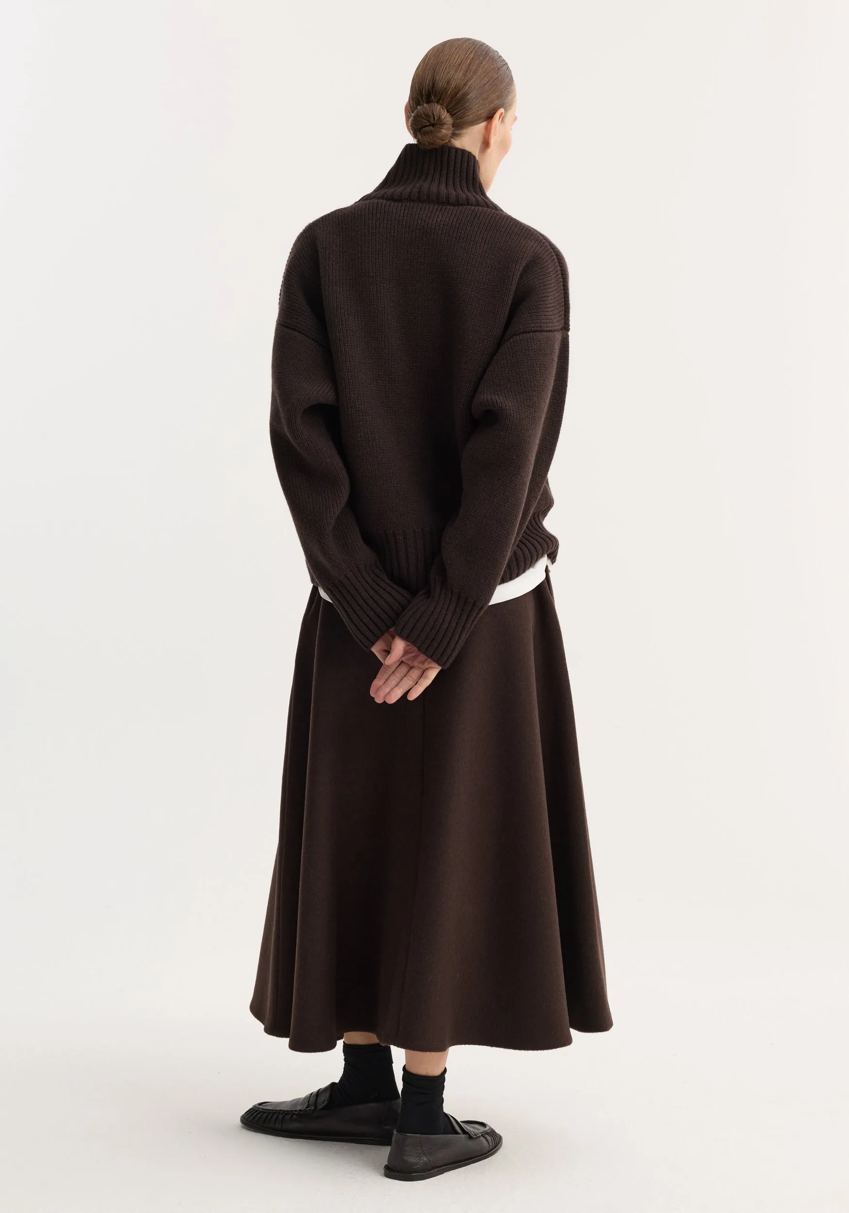 A-line skirt | dark brown sold by Rohe product image thumbnail 2