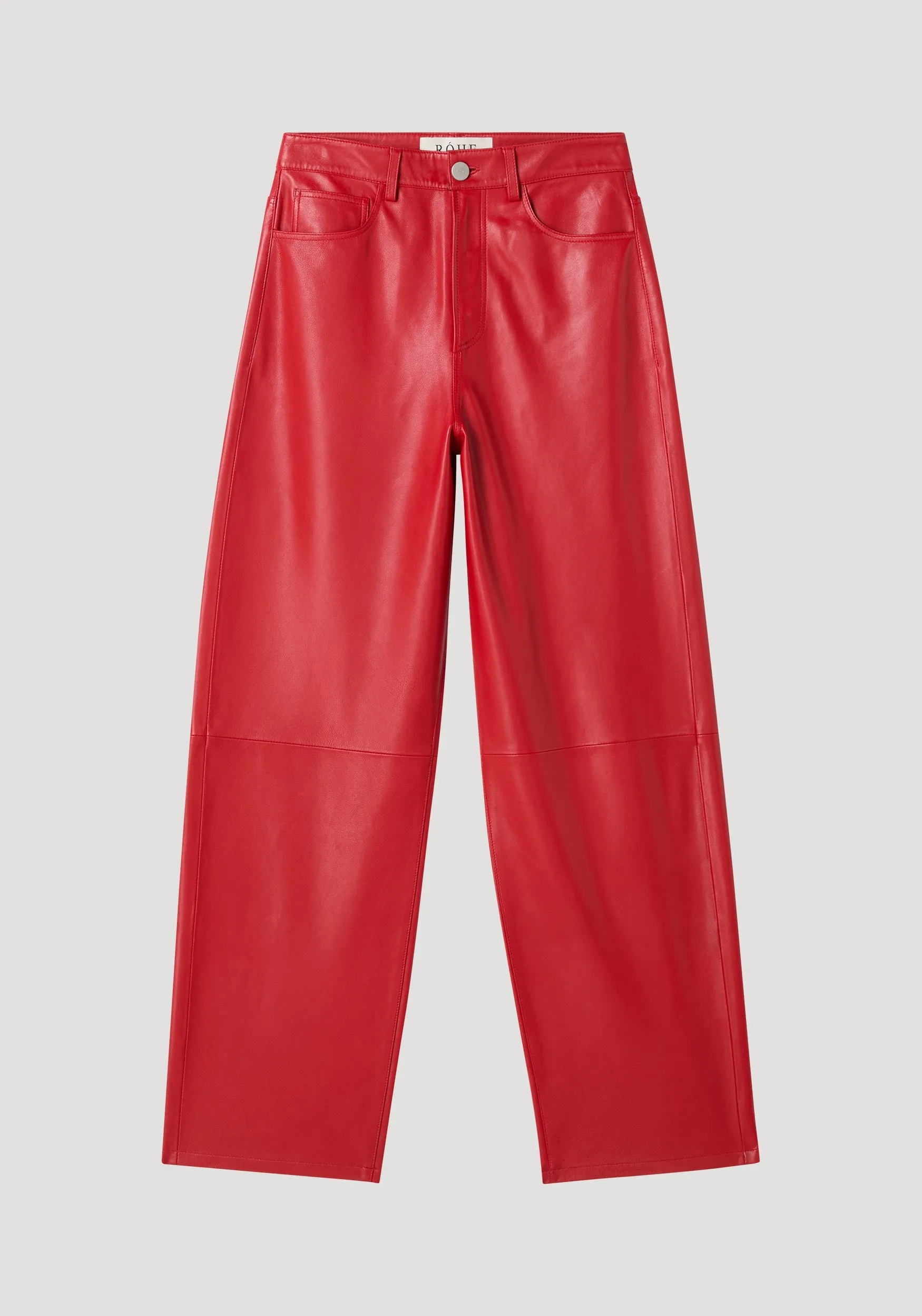 Baggy leather trousers | rosso sold by Rohe product image thumbnail 5
