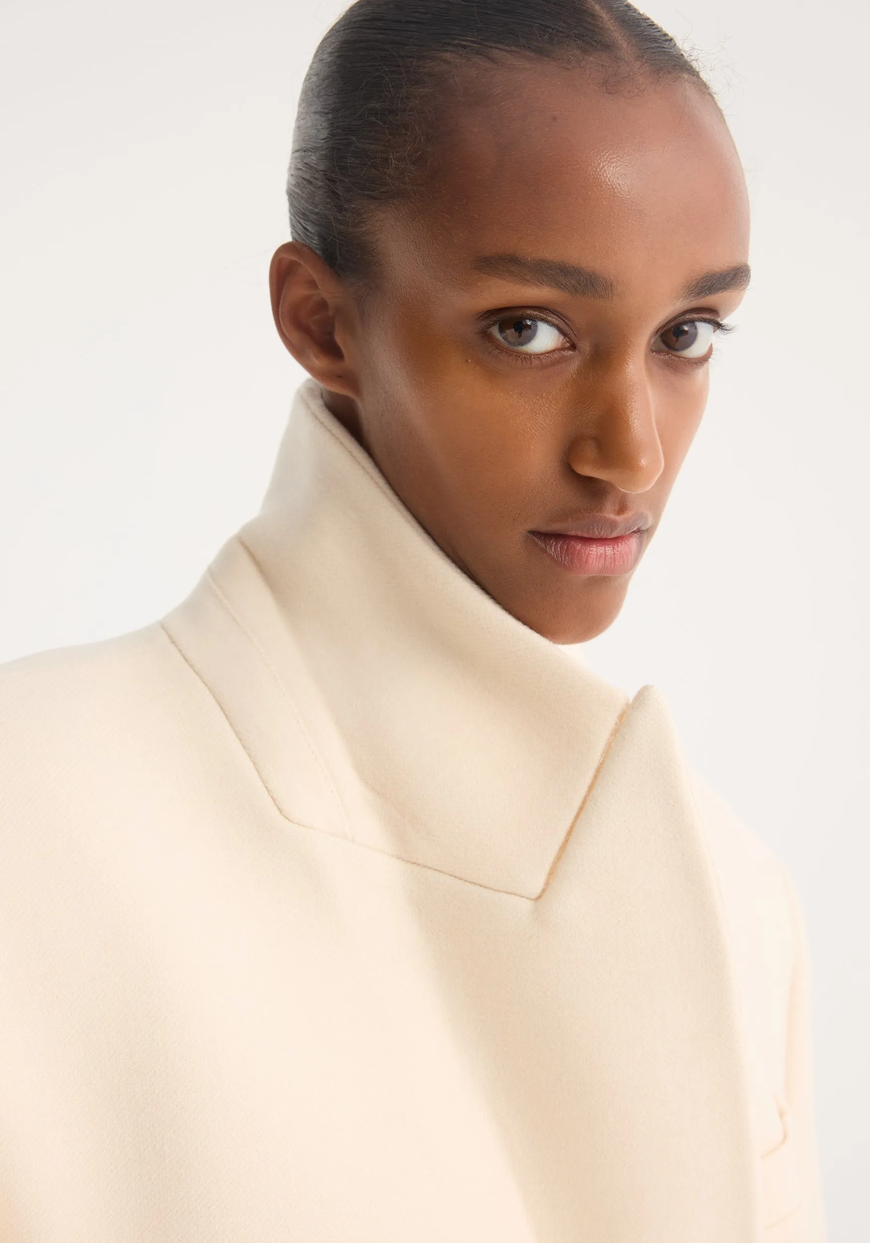 Hourglass wool coat | off white sold by Rohe product image thumbnail 3