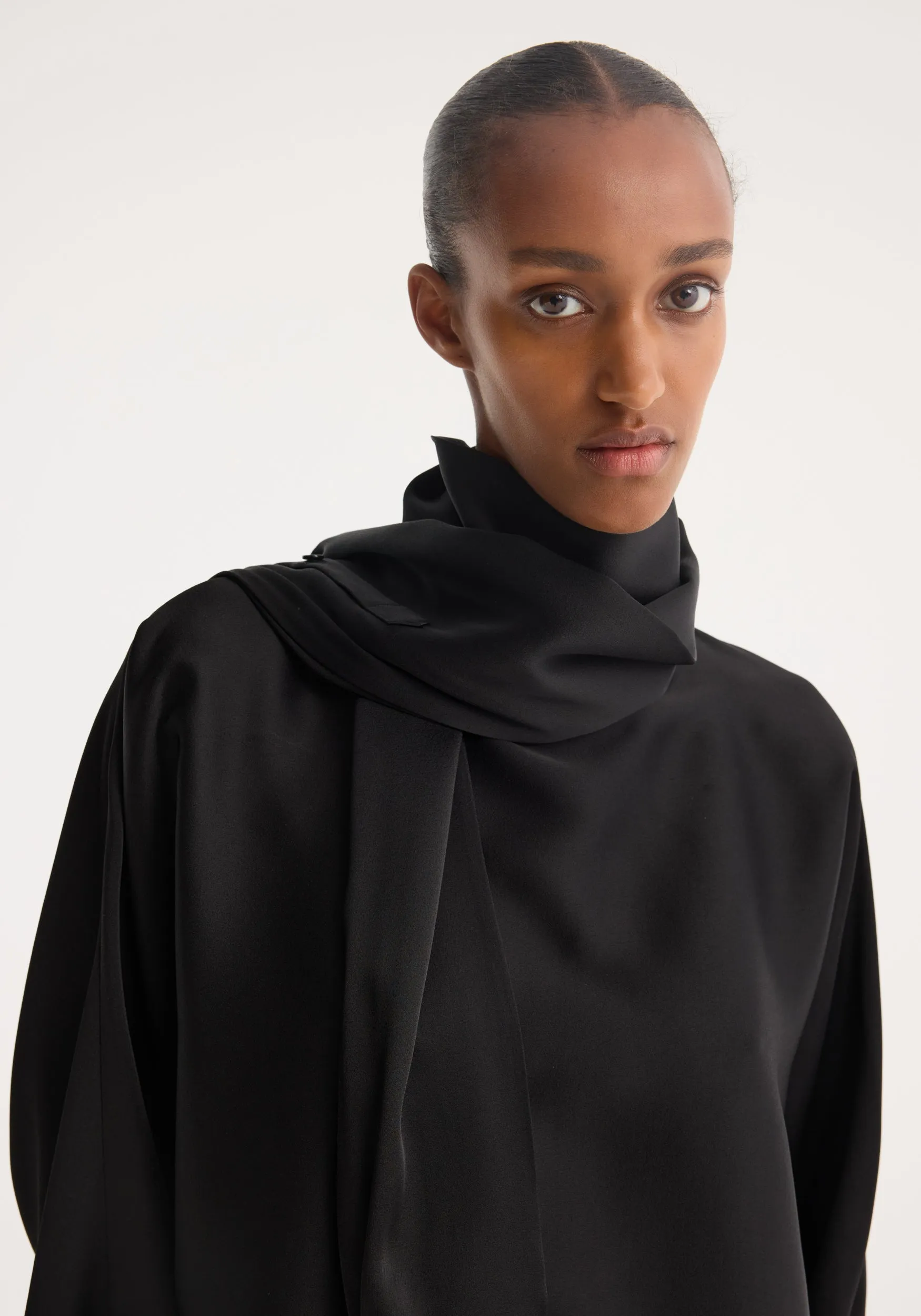 Foulard satin top | black sold by Rohe product image thumbnail 2