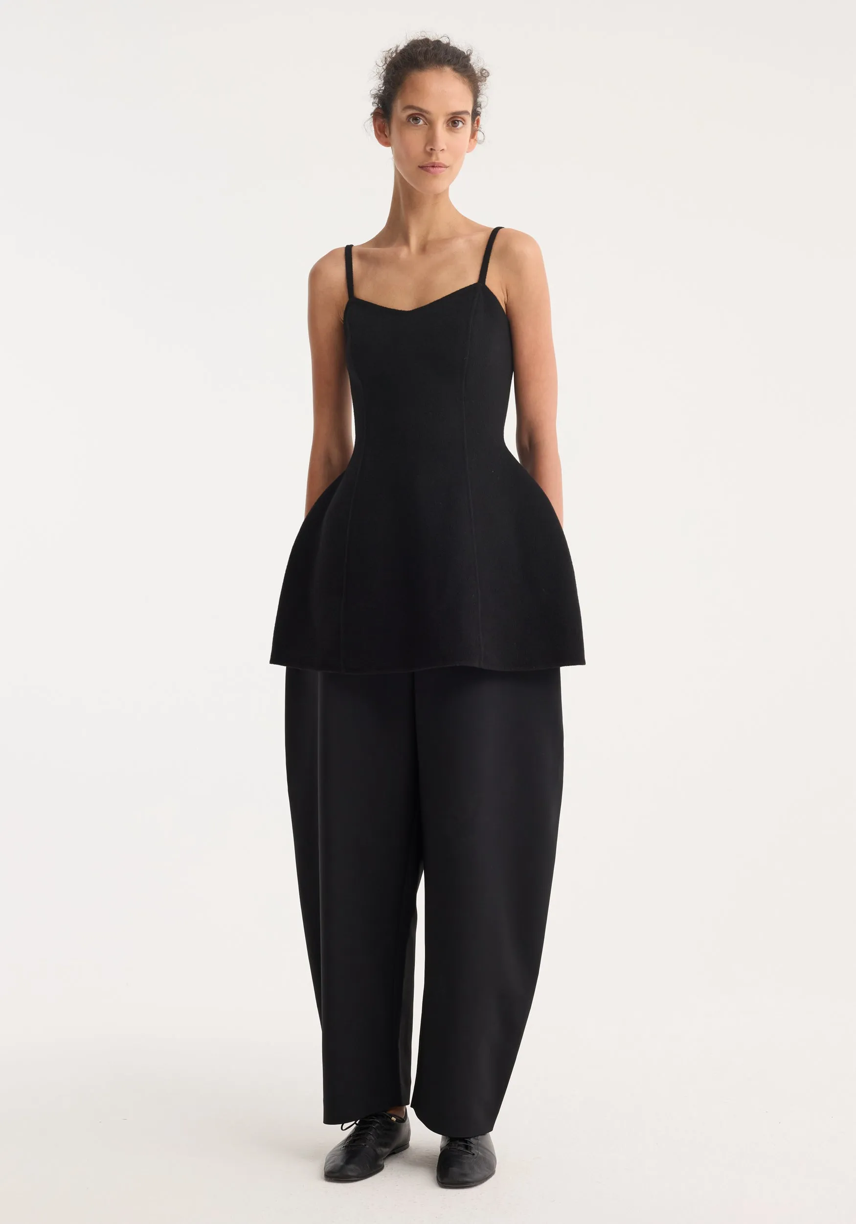 Bustier double-faced top | black sold by Rohe