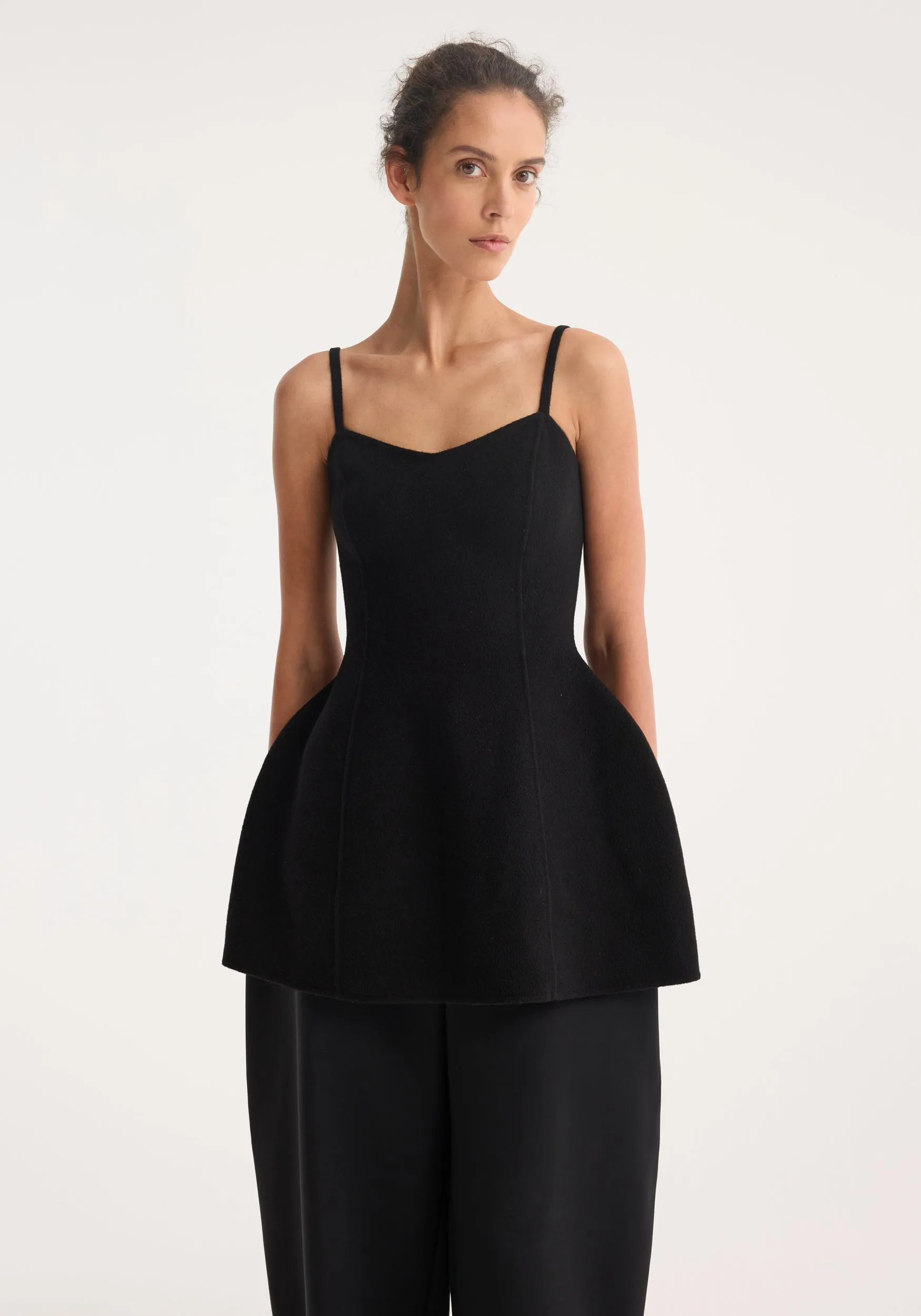 Bustier double-faced top | black sold by Rohe product image thumbnail 2