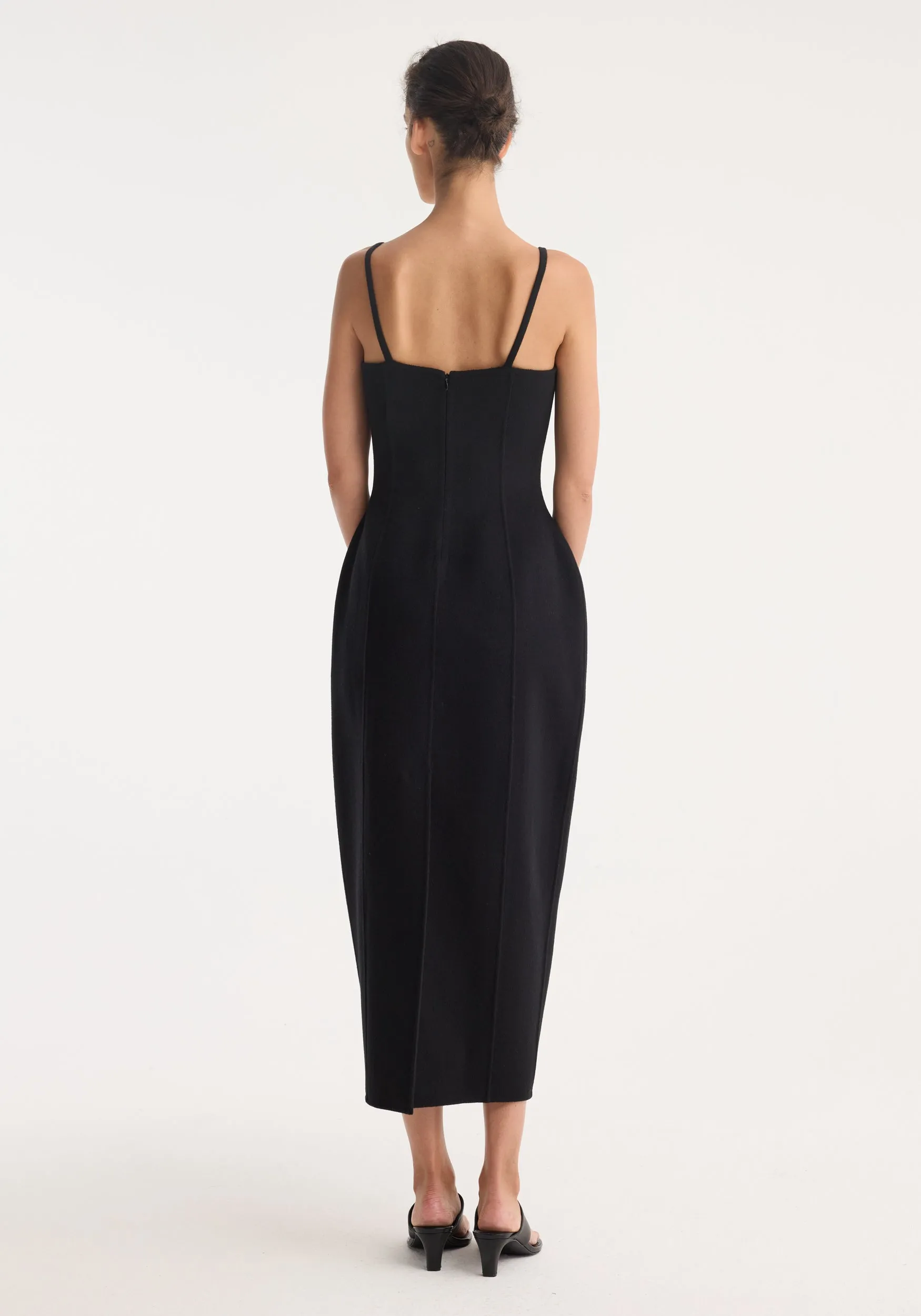 Sculptural double-faced dress | black sold by Rohe product image thumbnail 4