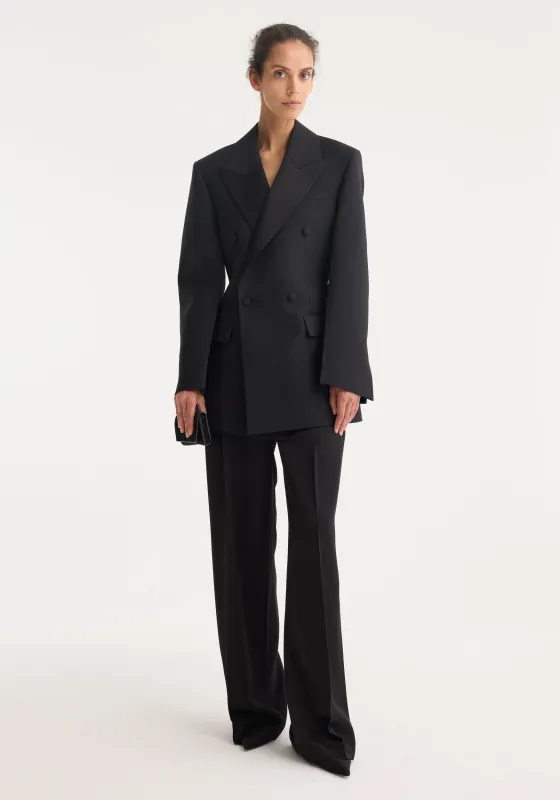 Hourglass tuxedo blazer | black made by Rohe