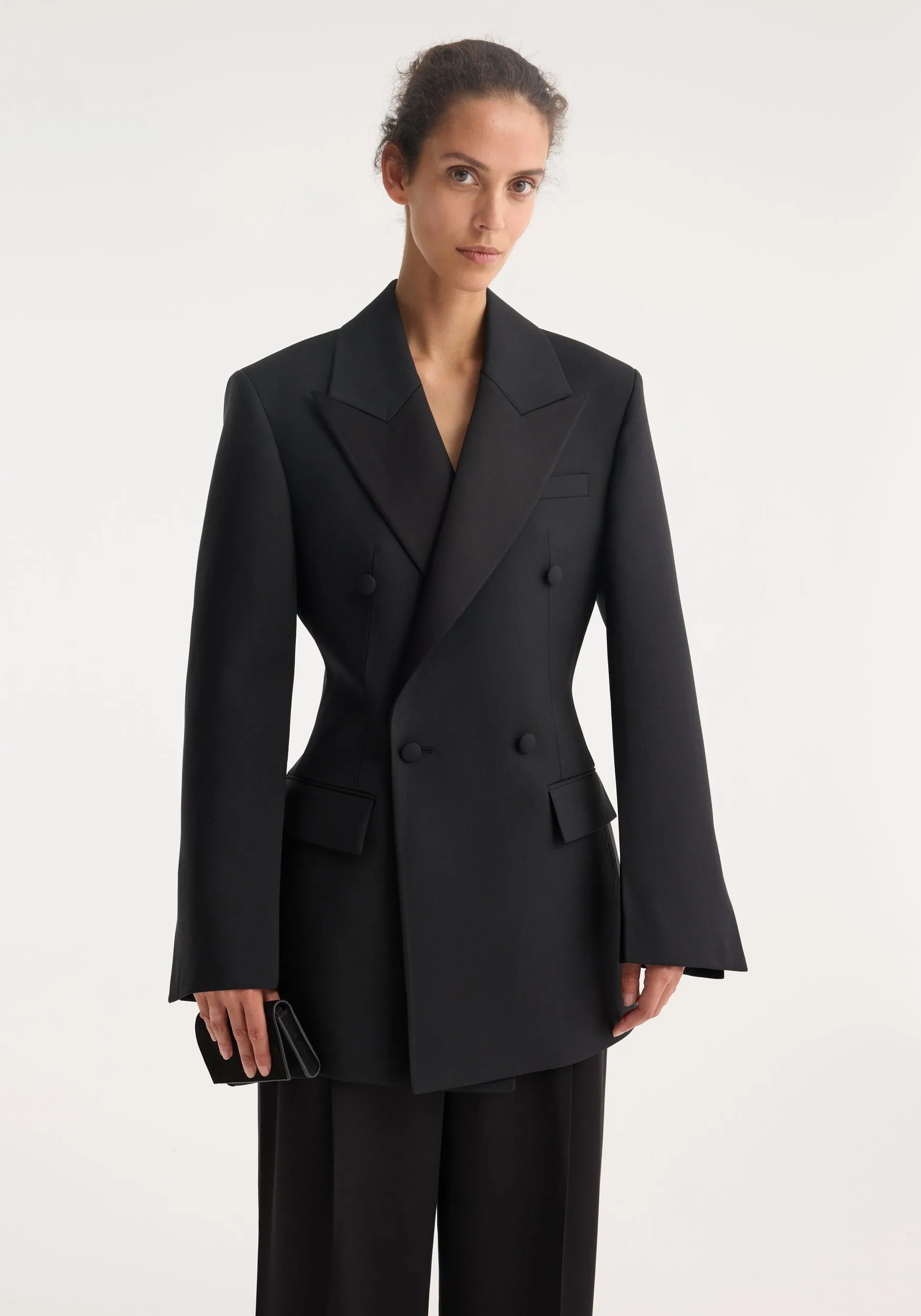 Hourglass tuxedo blazer | black sold by Rohe product image thumbnail 2