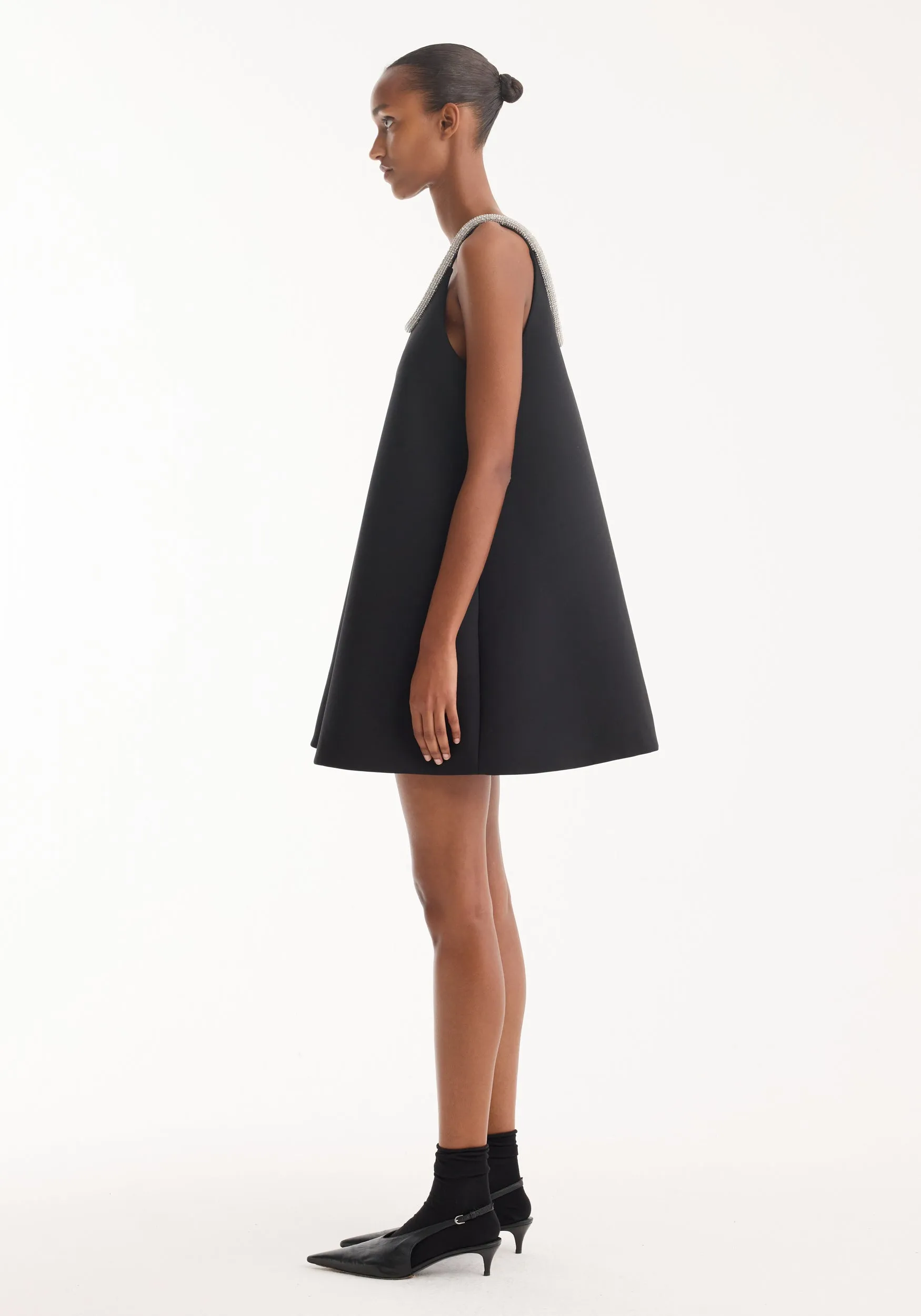 A-line appliqué dress | black sold by Rohe product image thumbnail 3