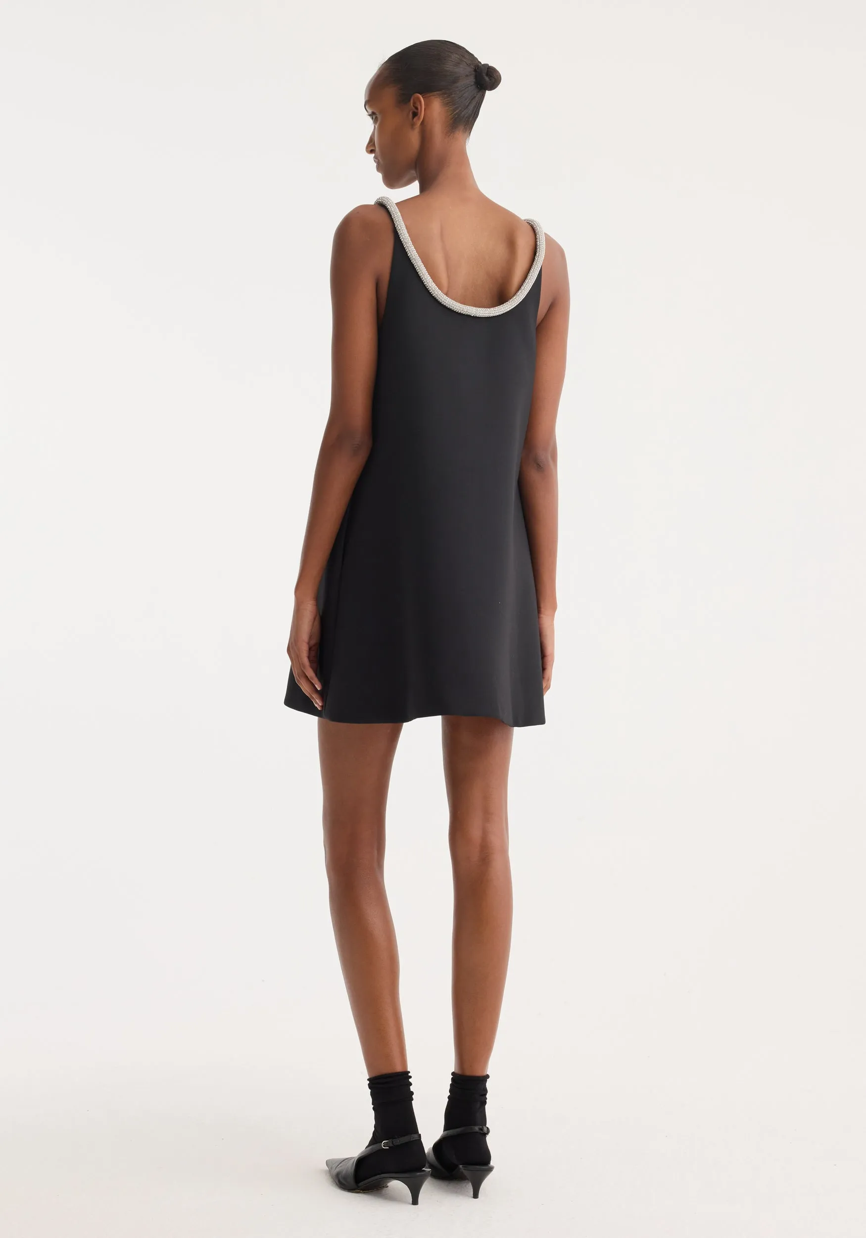 A-line appliqué dress | black sold by Rohe product image thumbnail 4