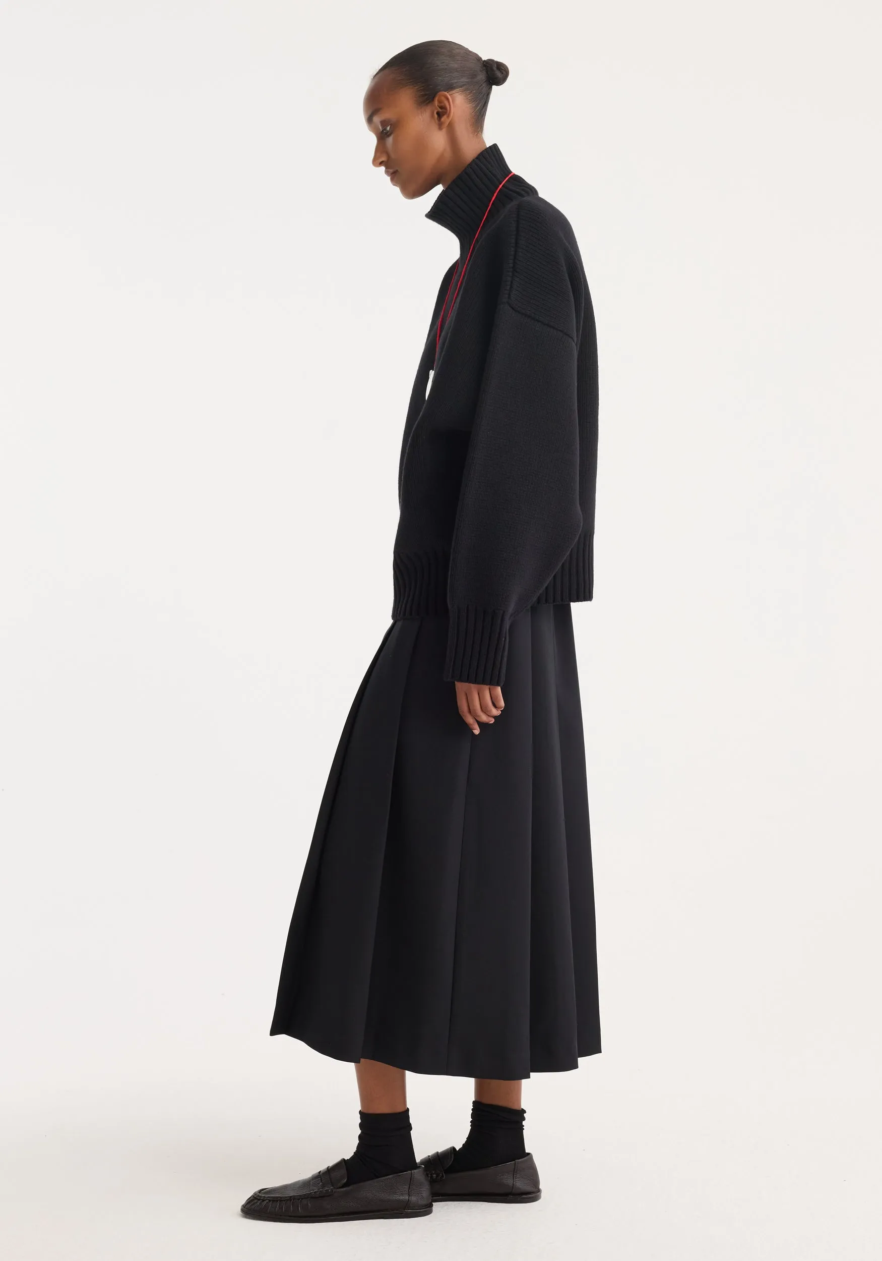 Sculptural compact turtleneck | black sold by Rohe product image thumbnail 3