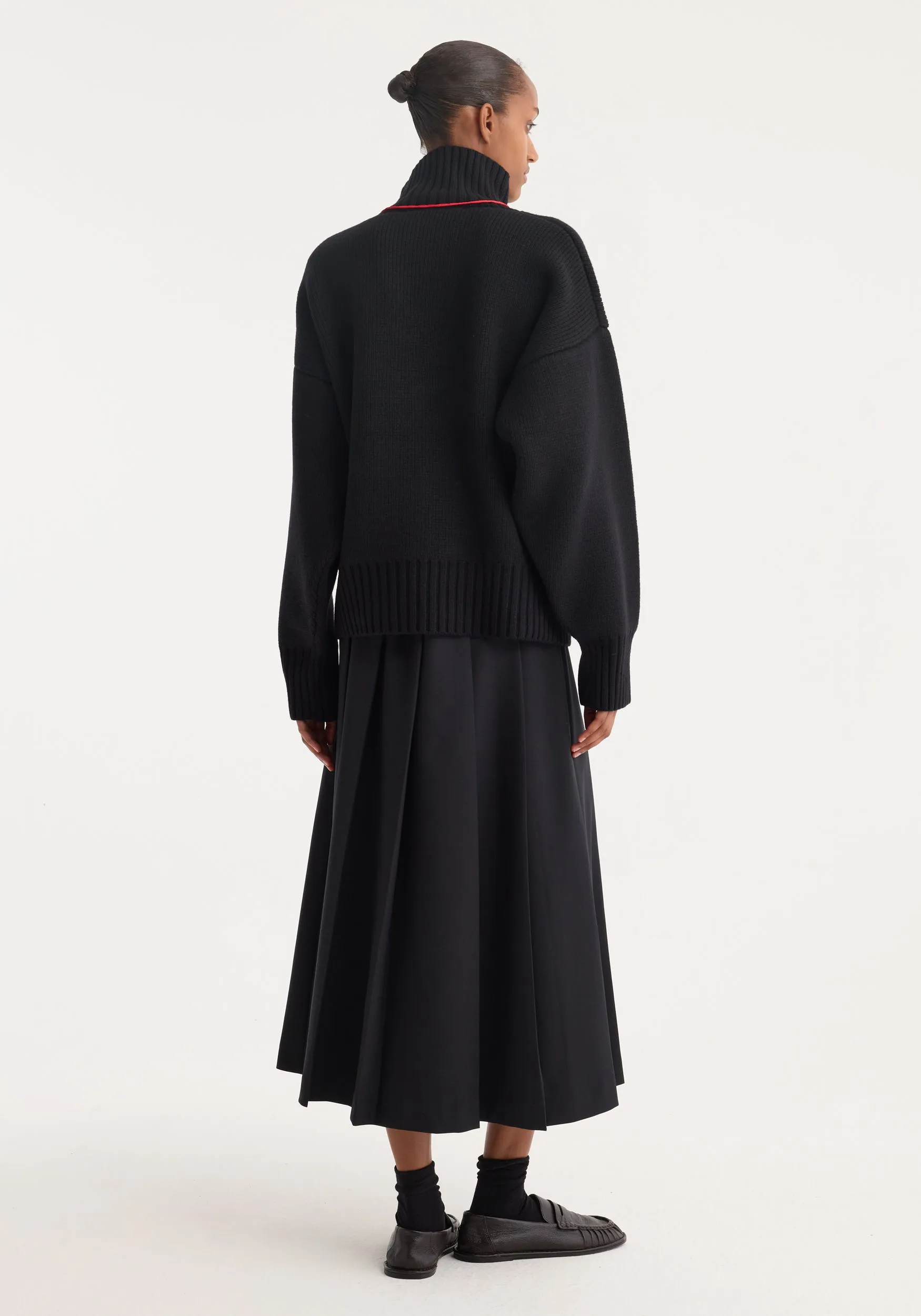 Sculptural compact turtleneck | black sold by Rohe product image thumbnail 5